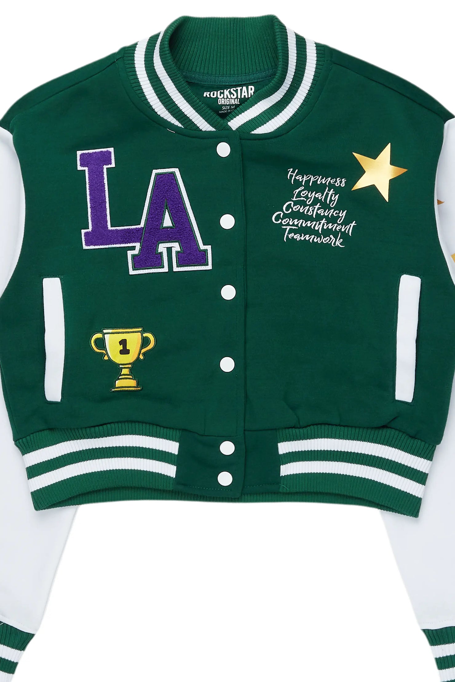 Keneka Green Varsity Jacket