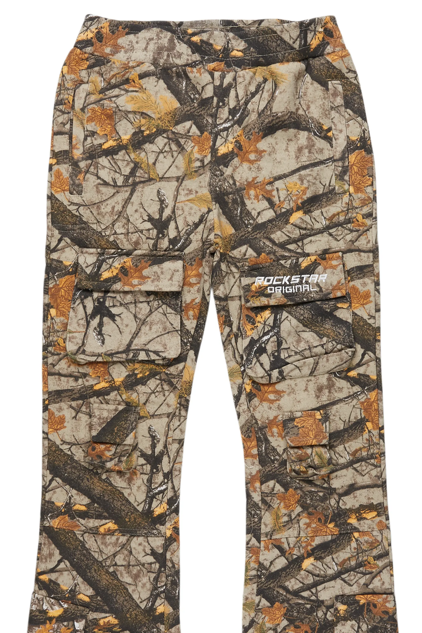 Boys Connor Tree Camo Stacked Flare Track Pant