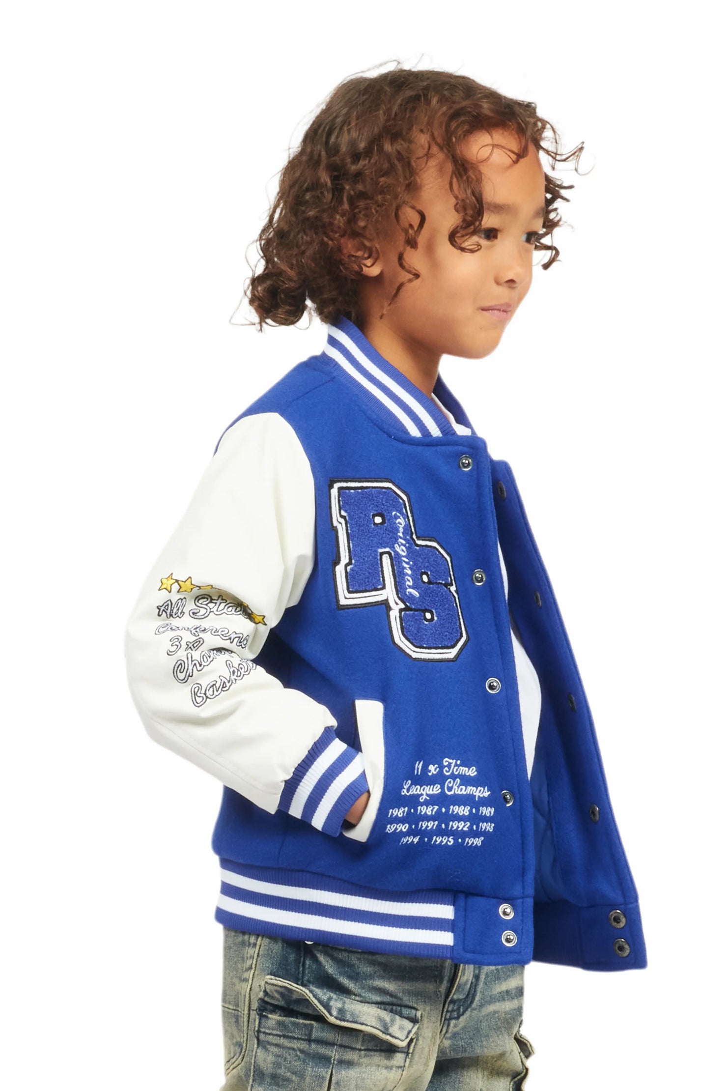 Boys Leaner Royal Blue Bomber Jacket