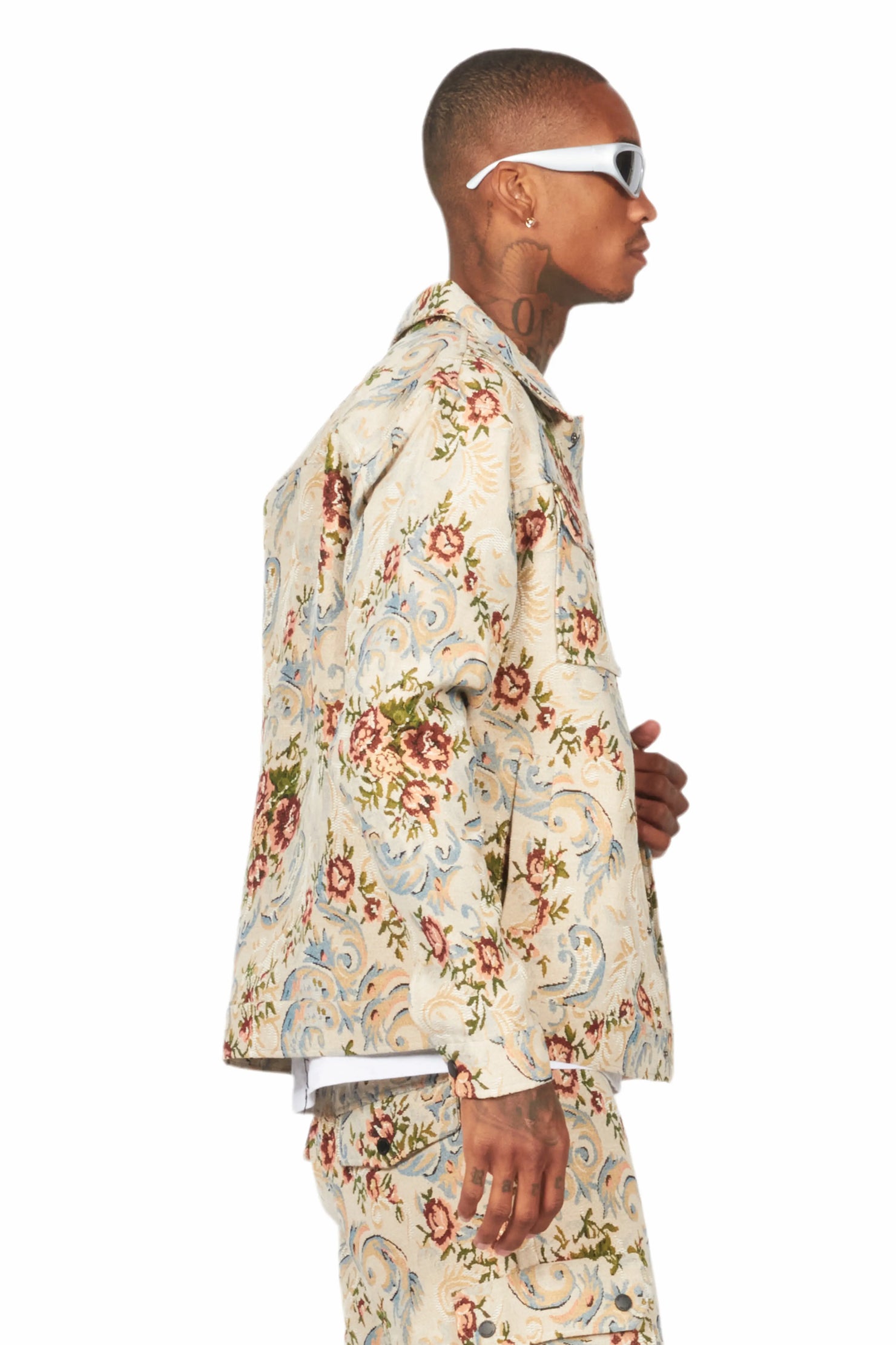 Kader Beige Multi Tapestry Jacket