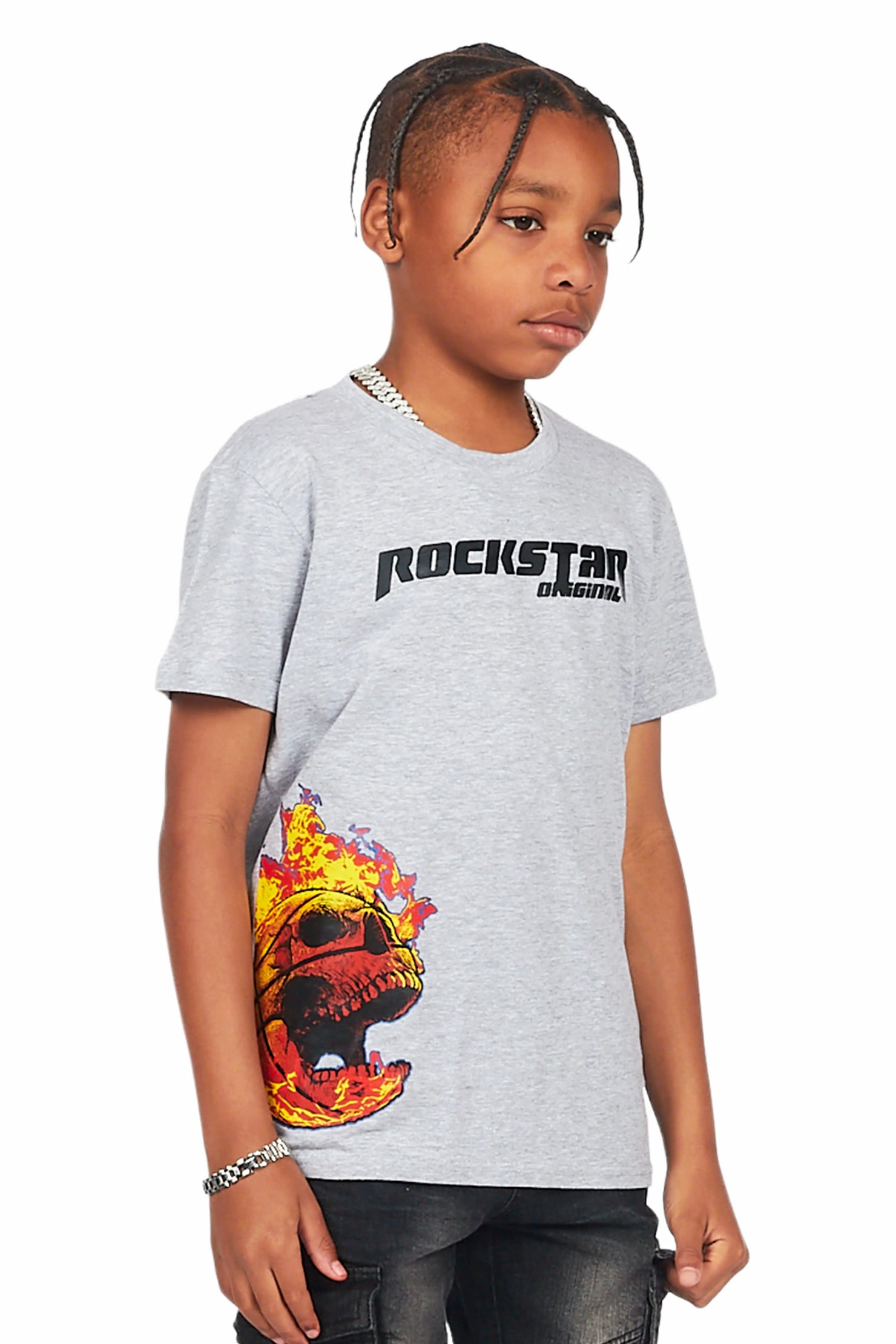 Boys Arbor Grey Graphic T-Shirt