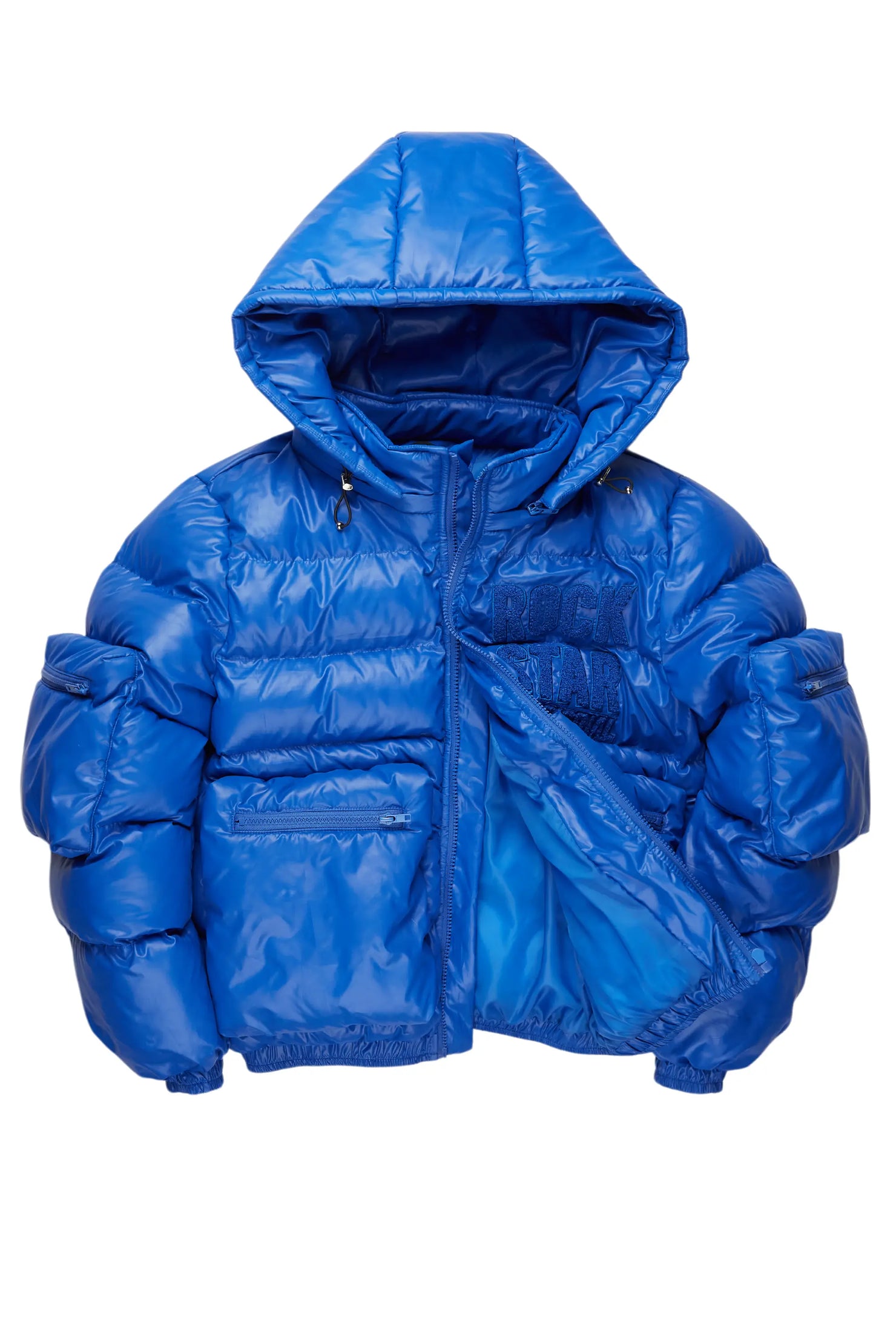 Keisha Royal Blue Cargo Puffer Jacket