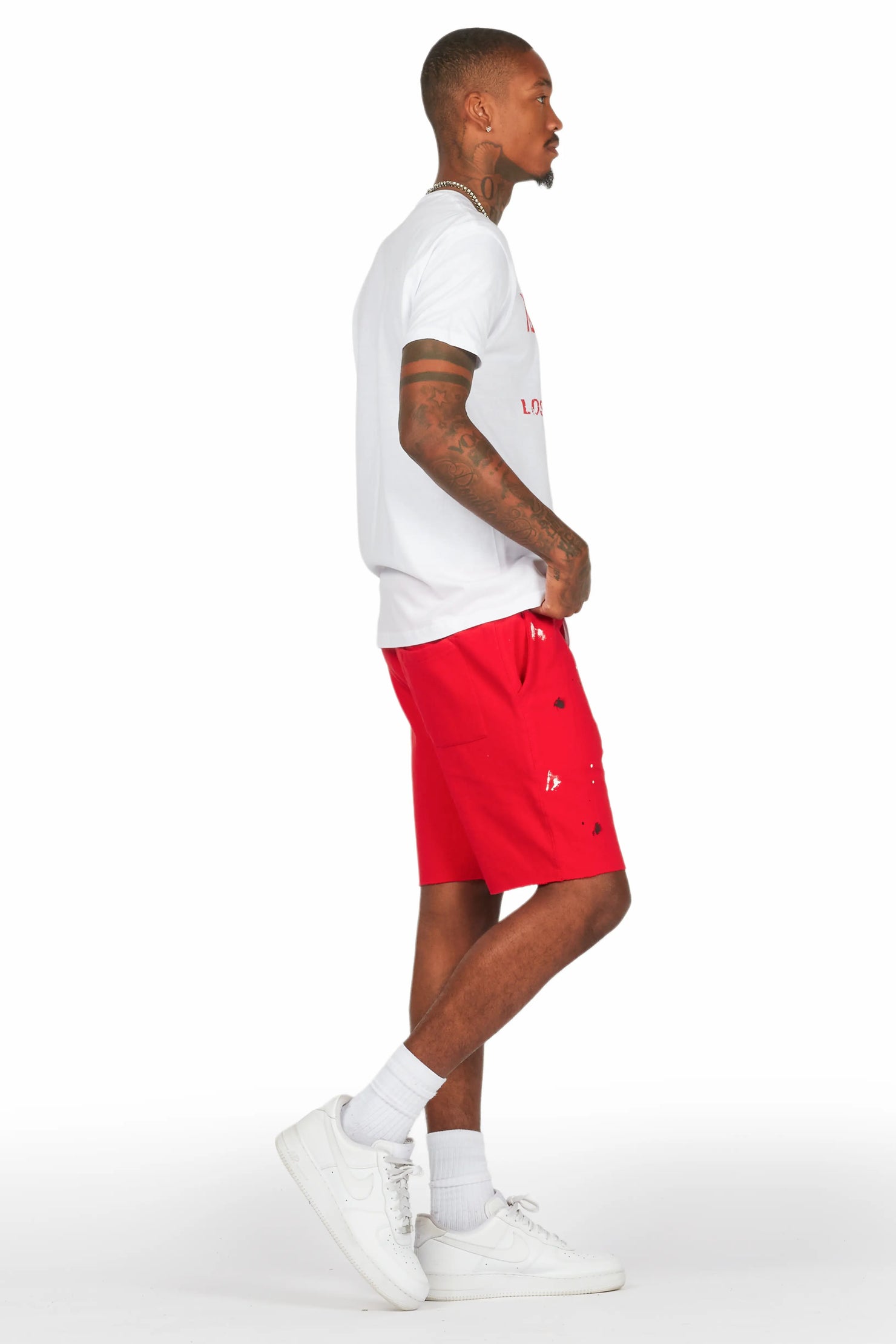 Scottie White/Red Short Set