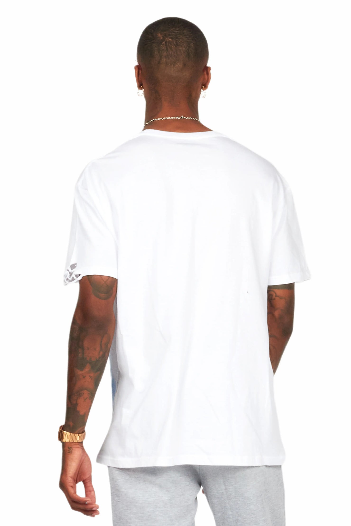 Pello White Oversized Graphic T-Shirt