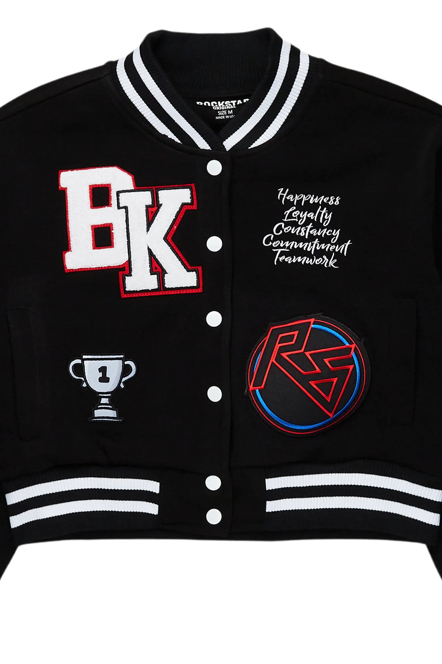 Carcilece Black Varsity Jacket