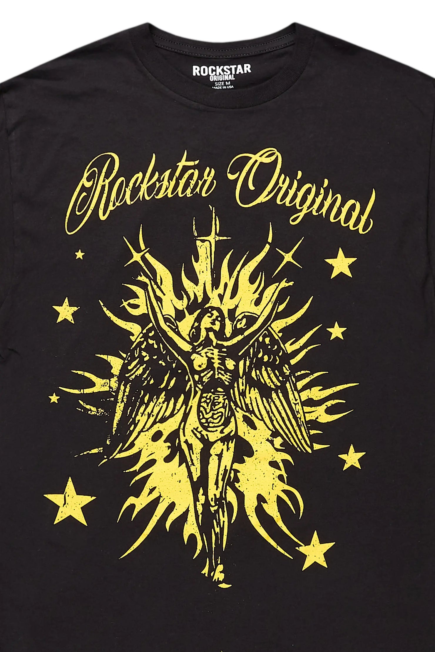 Mermaid Black/Yellow Graphic T-Shirt