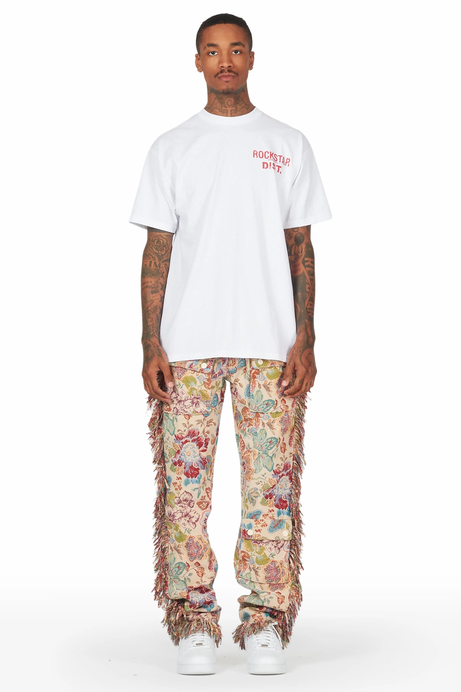 Carus Red/Beige Tapestry Pants