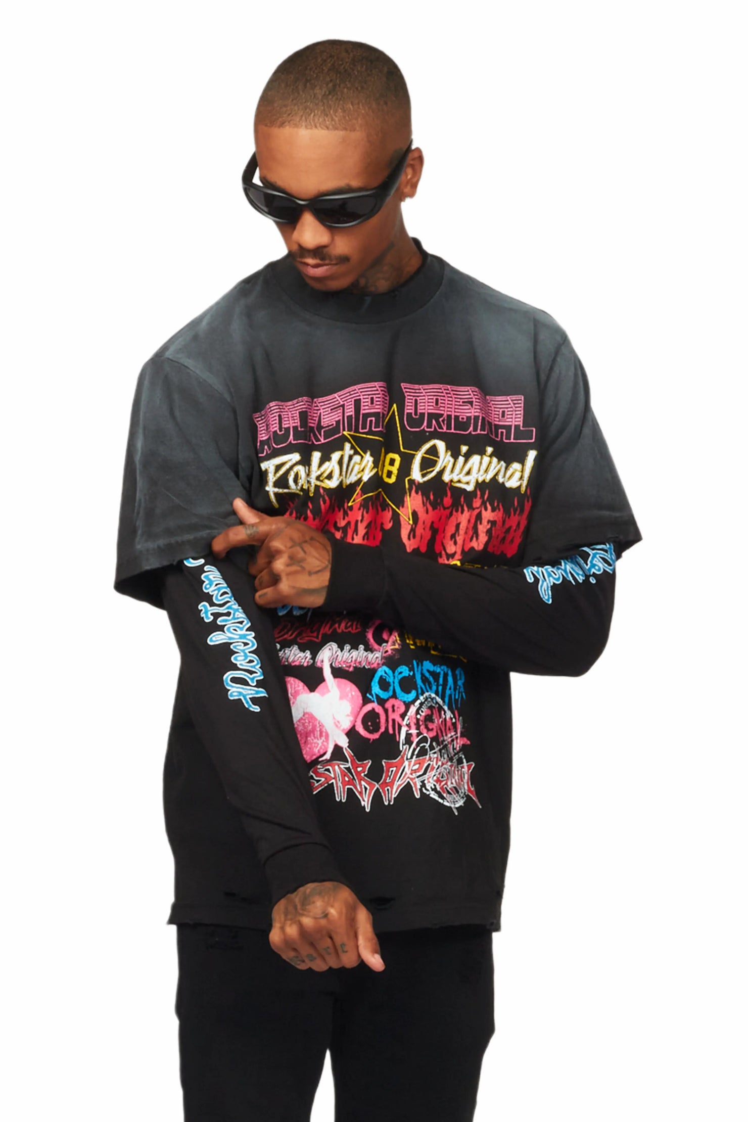 Floridabolous Black Long Sleeve Graphic T-Shirt