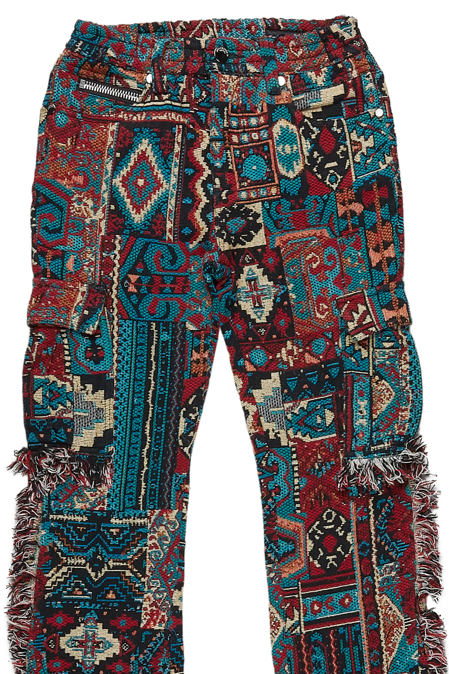 Girls Anaya Red Slim Flare Pants