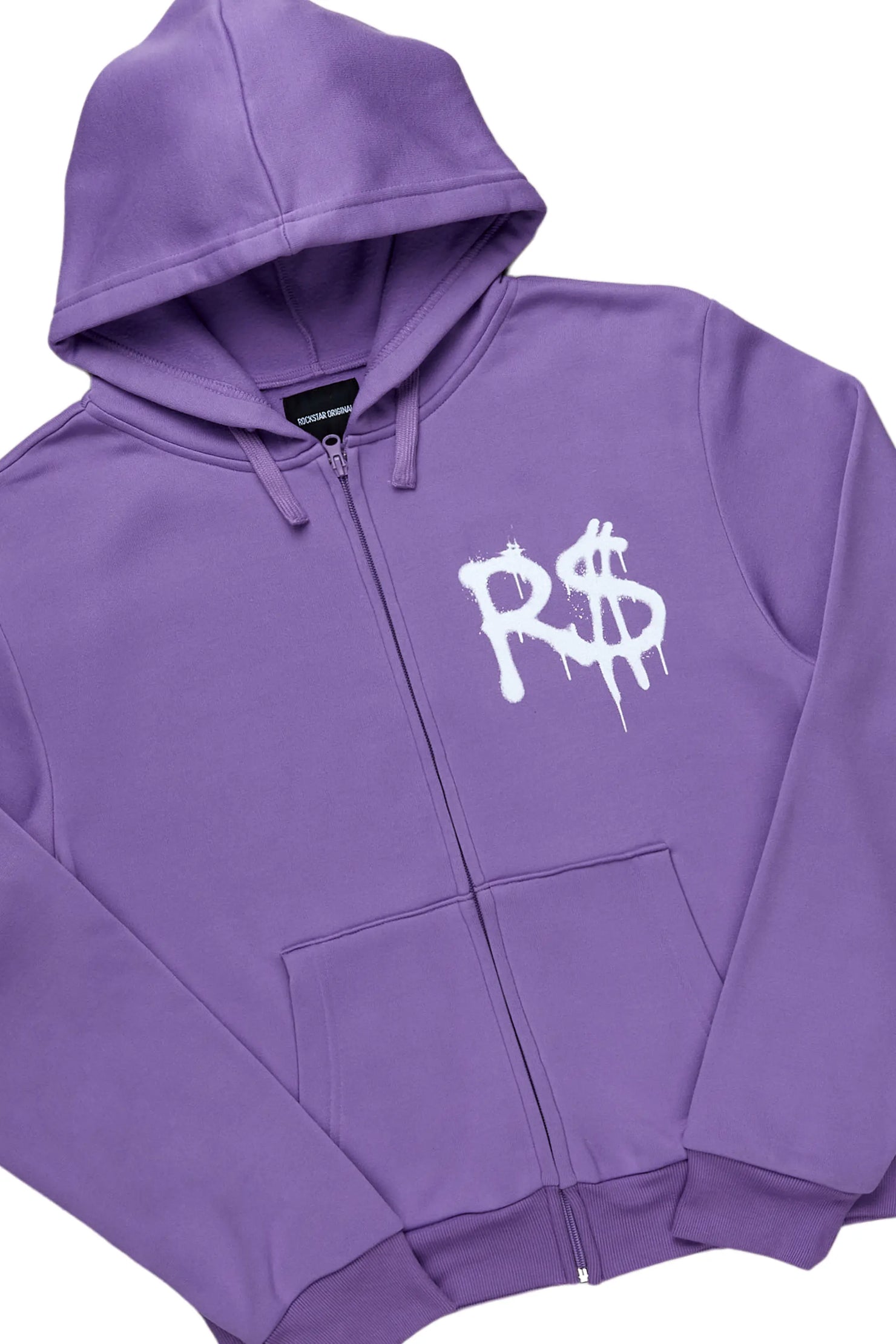 Passion Purple Zip Up Short Set