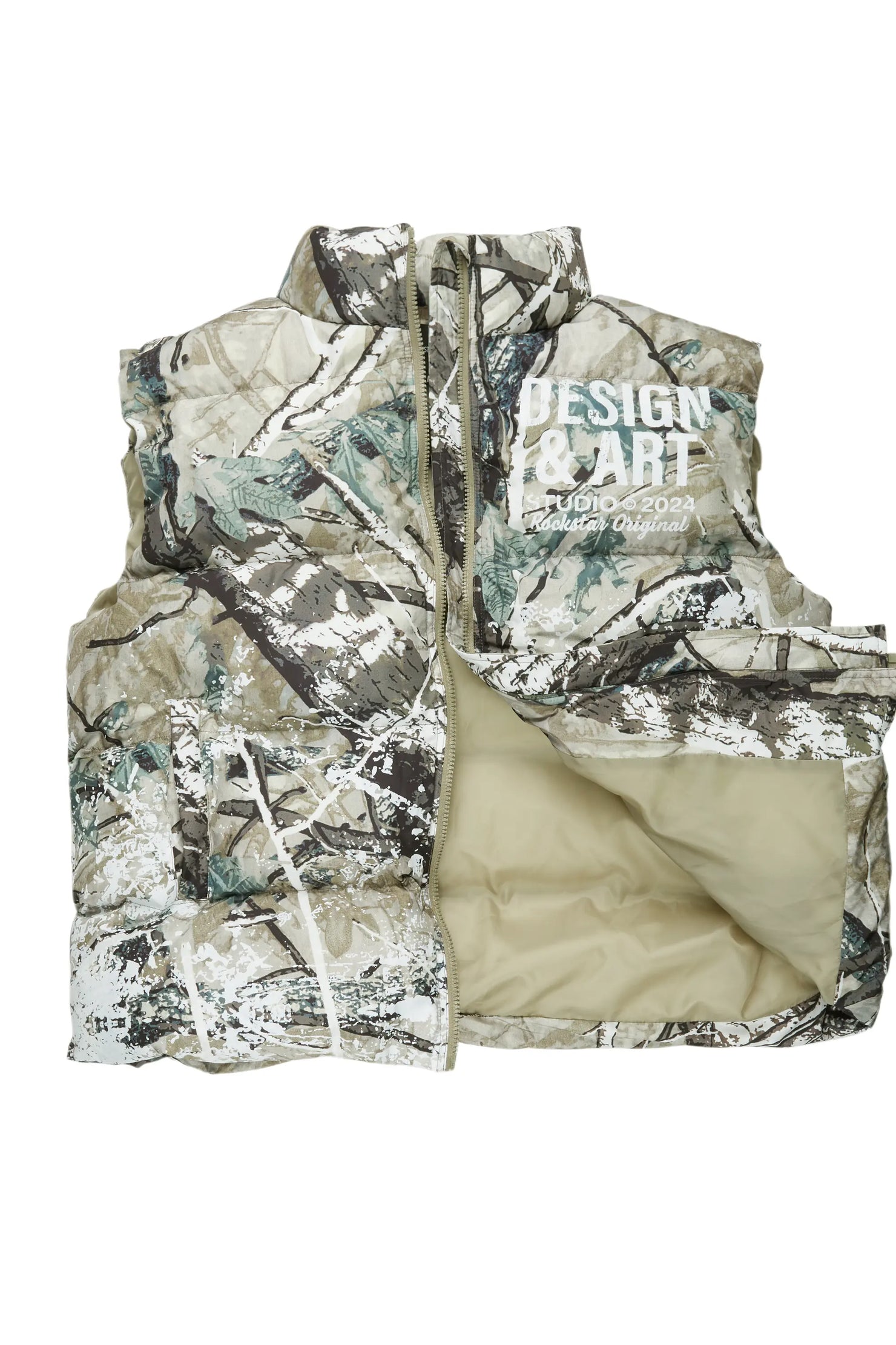 Lamanda Tree Camo Puffer Vest