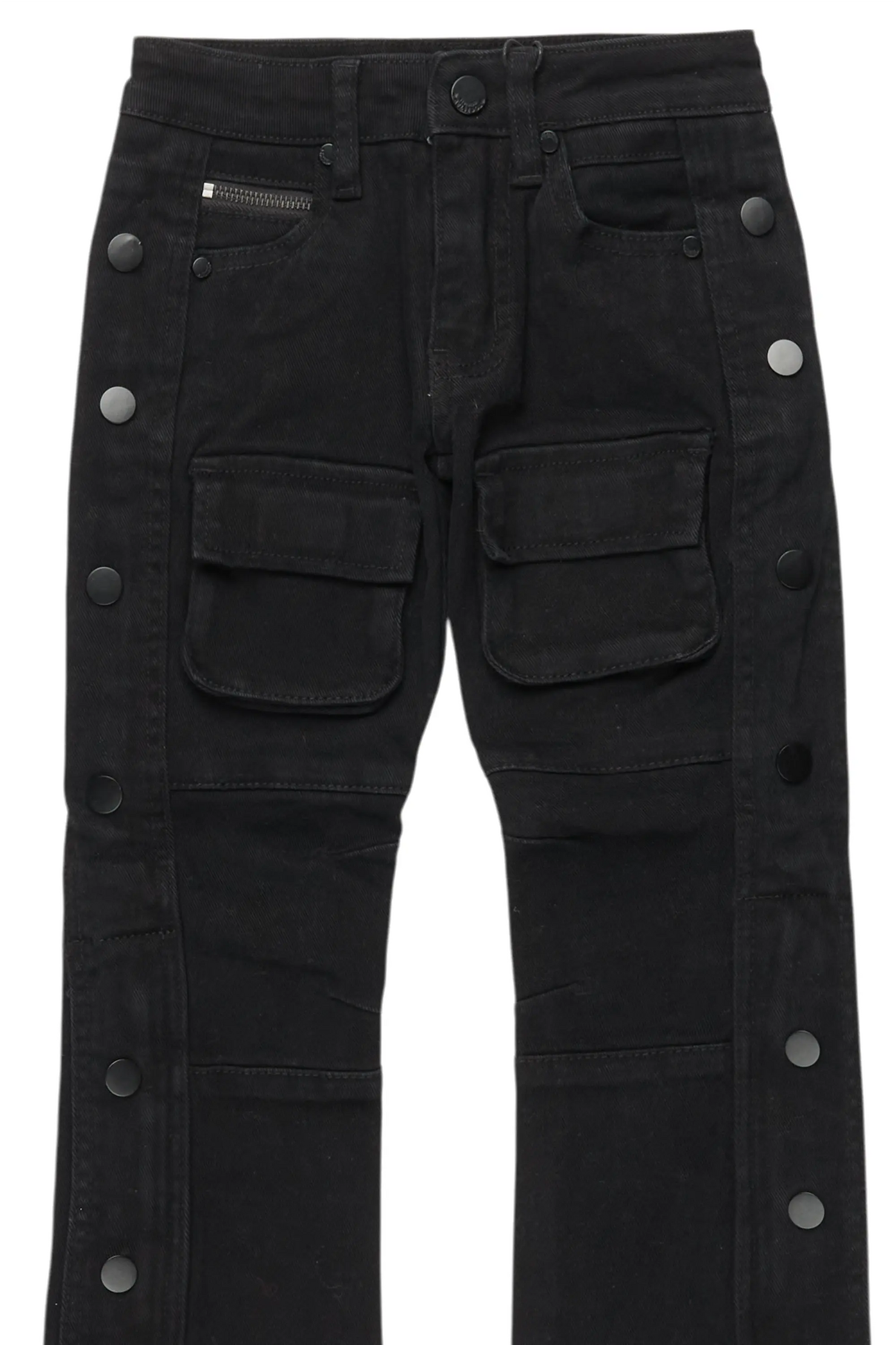 Boys Yuri Black Baggy Fit Cargo Jean