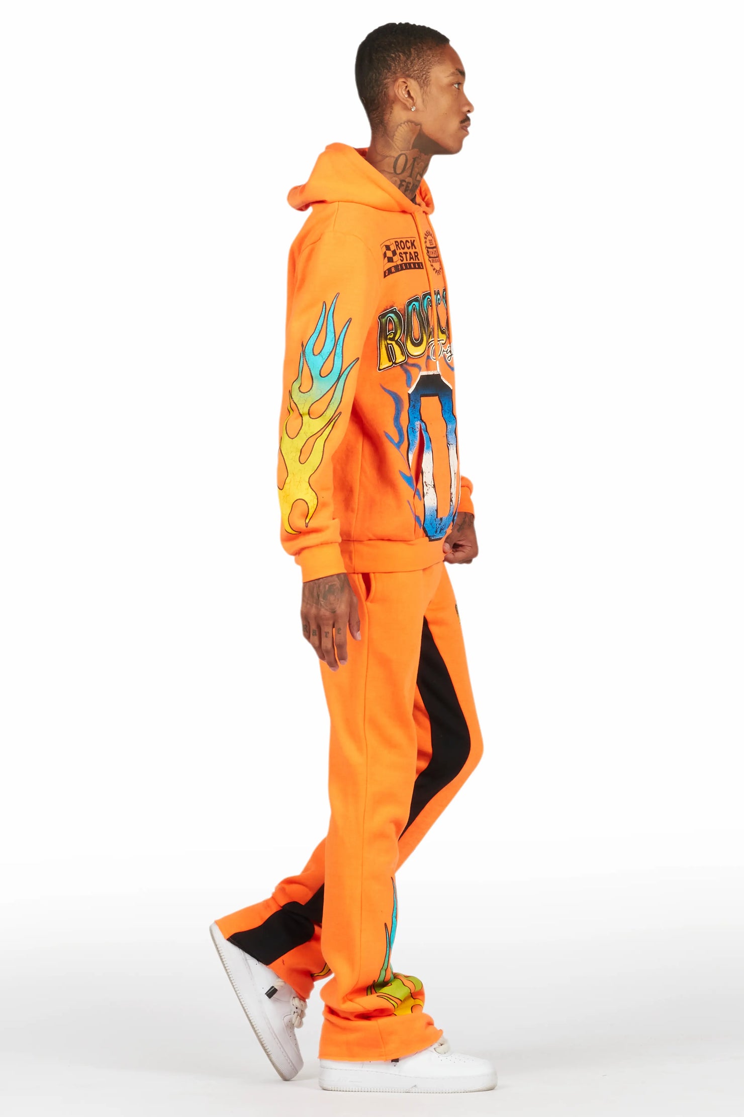 Quito Orange Hoodie/Baggy Track Pant Set