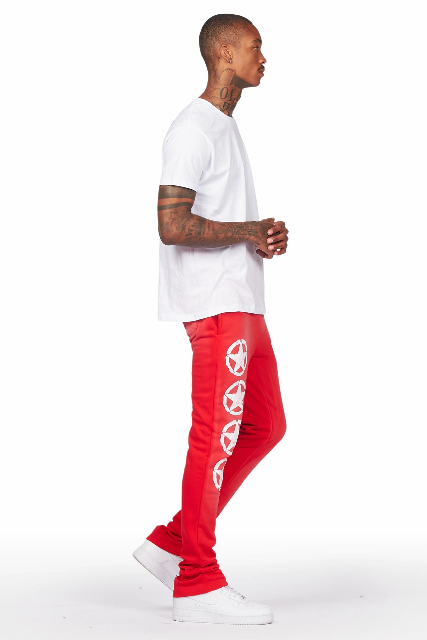 Wizzurd Red T-Shirt/Stacked Flare Pant Set