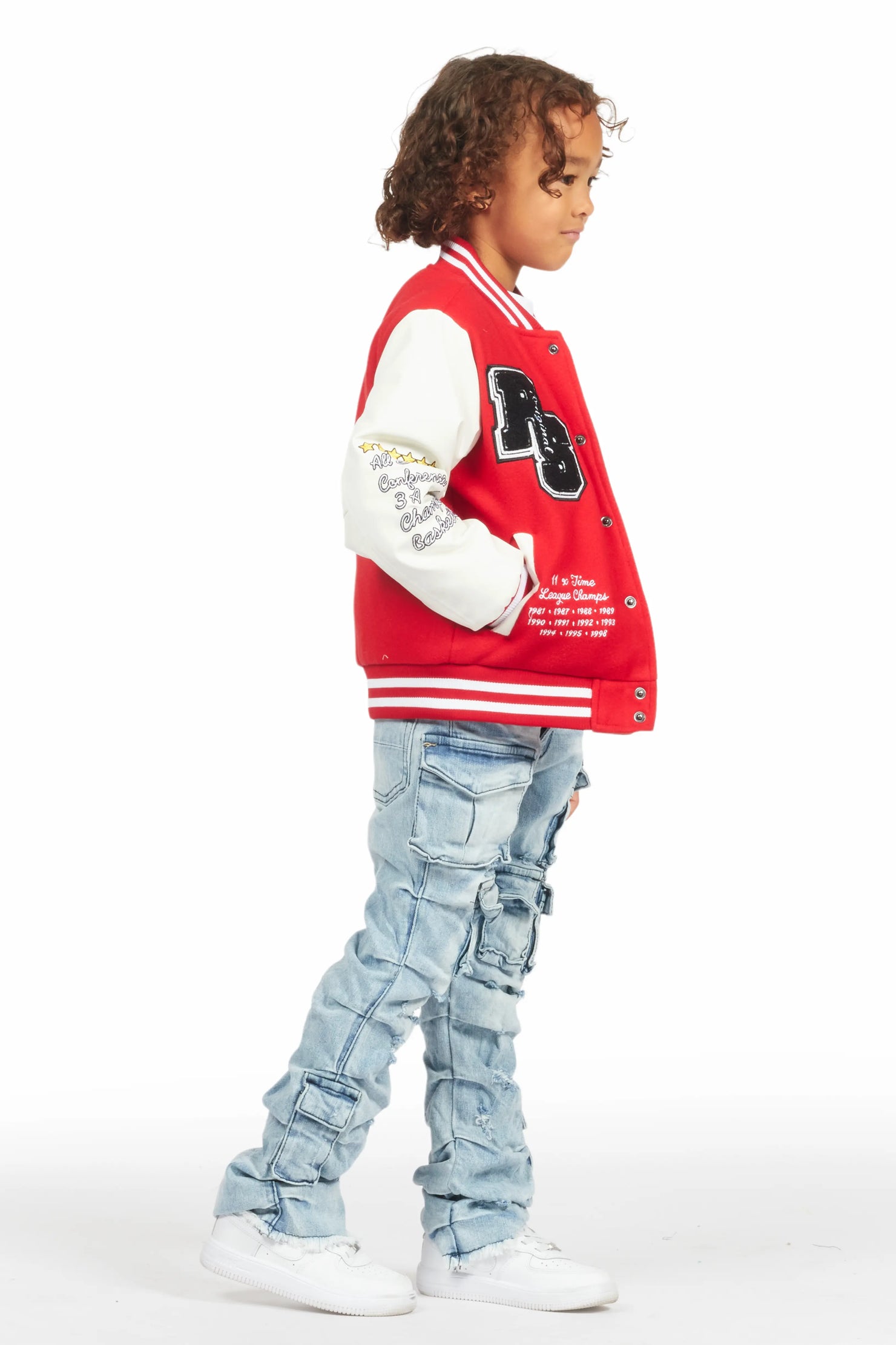 Boys Gentry Light Blue Stacked Flare Jean