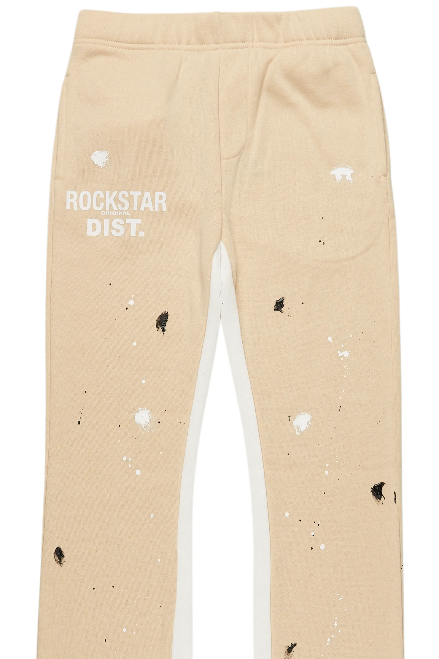 Boys Jaco Beige Baggy Fit Trackpant