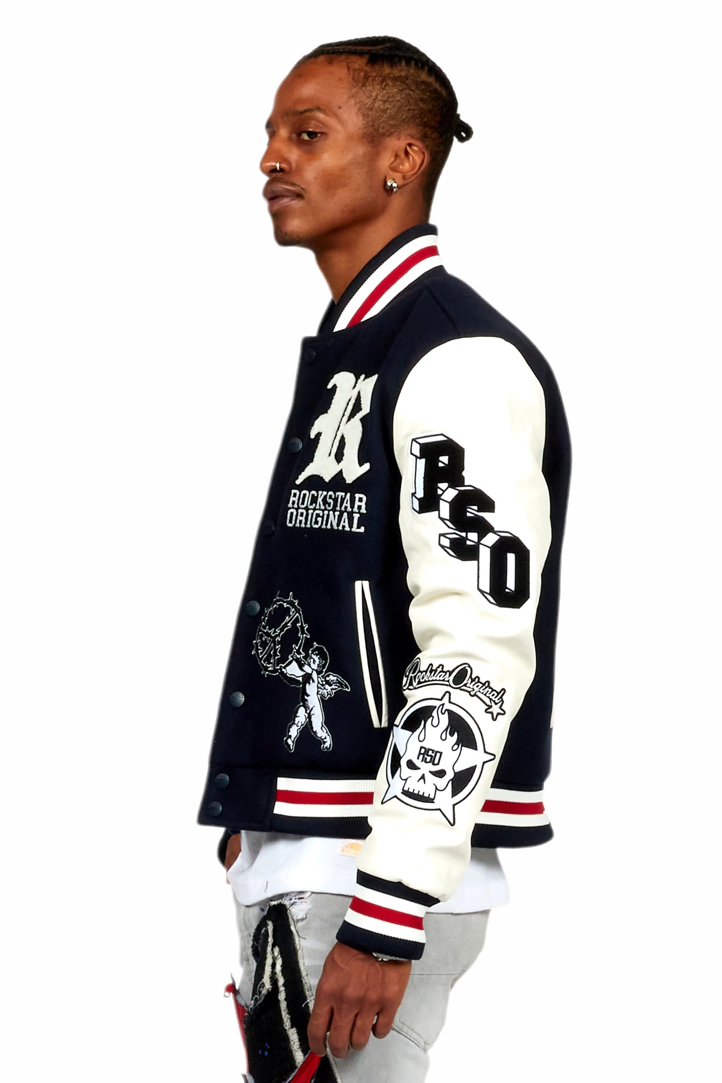 Afonso Navy Varsity Jacket