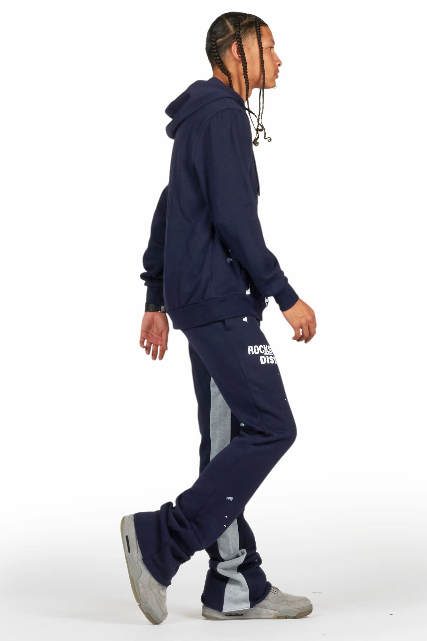 Raffer Navy Hoodie Baggy Fit Pant Track Set