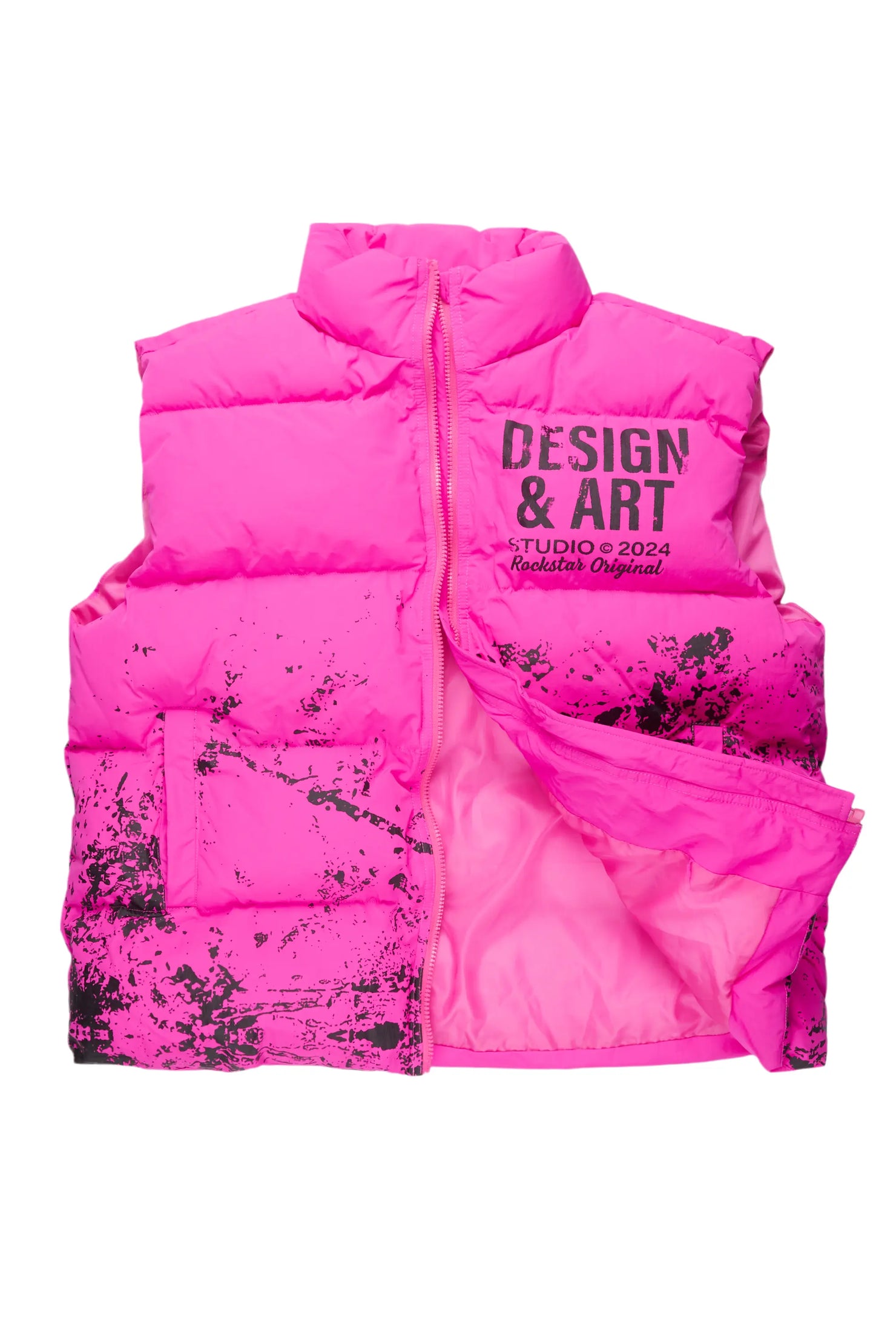 Lamanda Hot Pink Puffer Vest