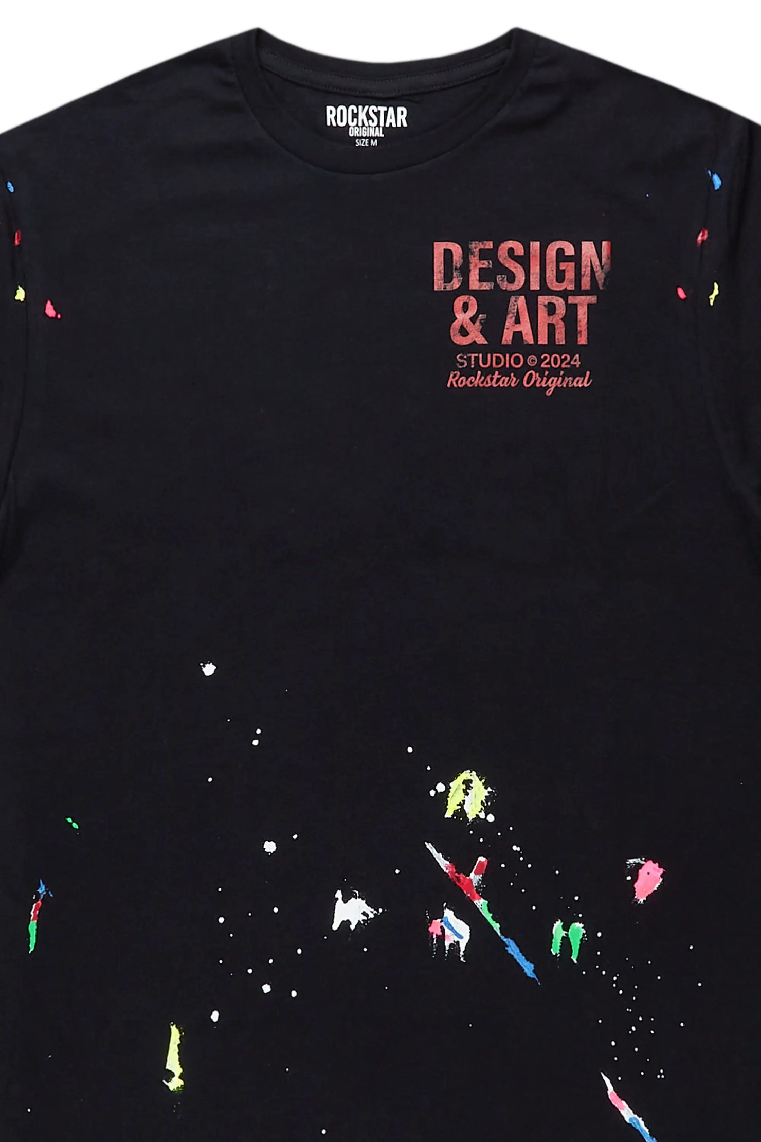 Mancha Black/Red Graphic T-Shirt