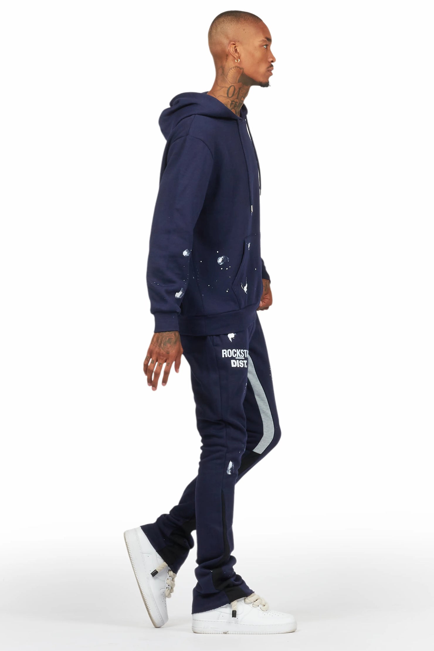 Raffer Navy Hoodie Flare Trackset