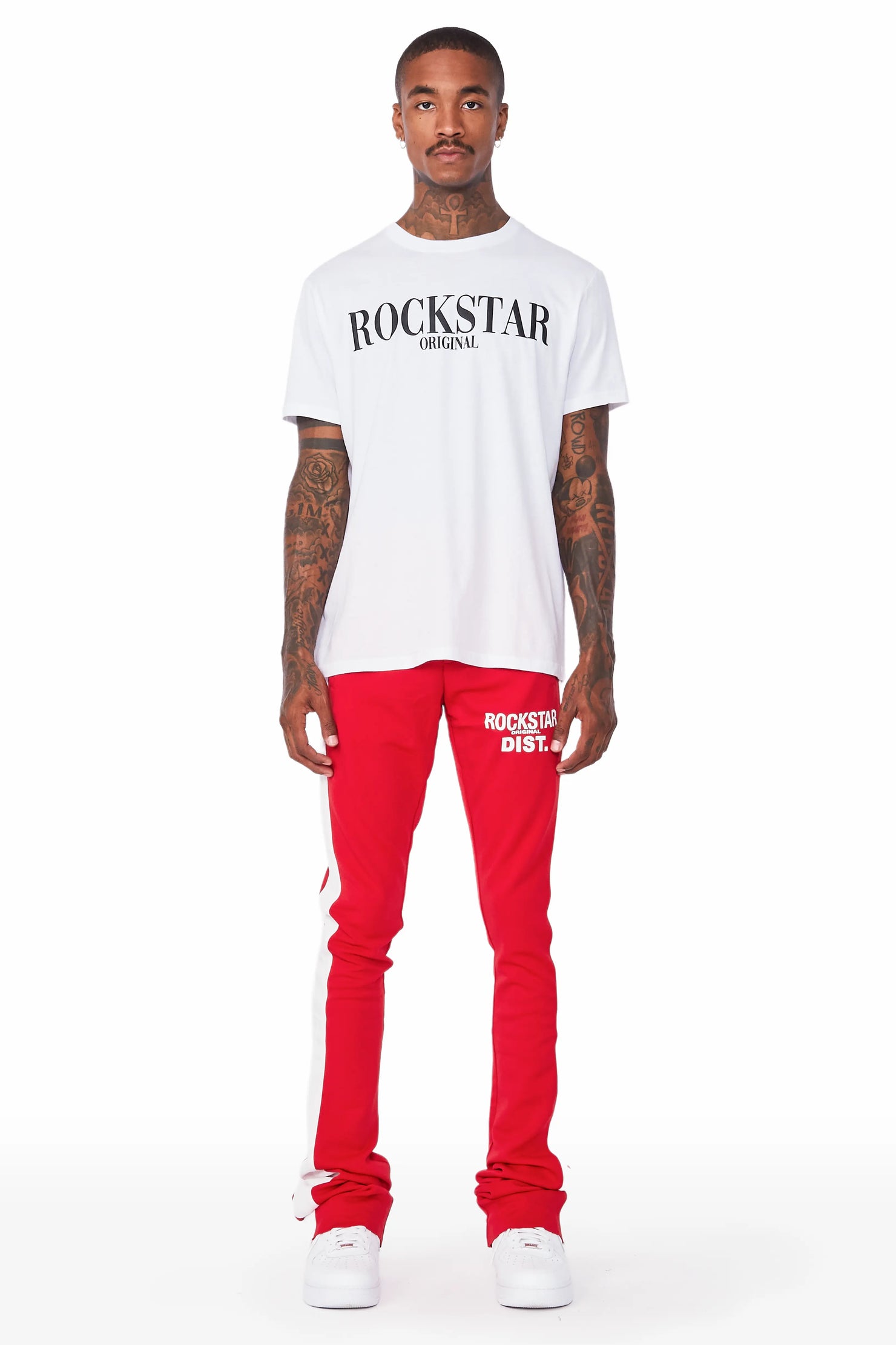 Landry Red Super Stacked Track Pant