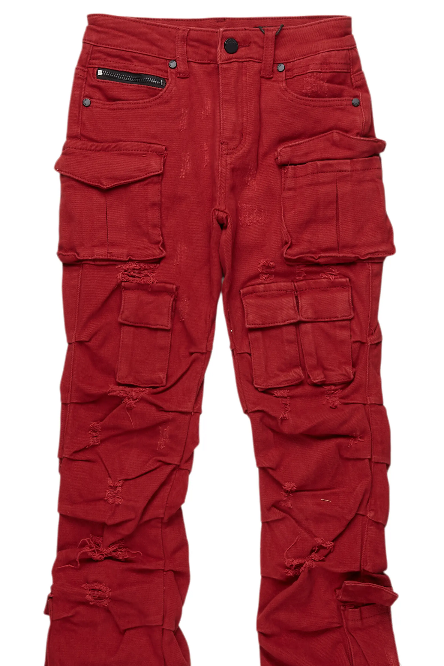 Boys Gentry Red Stacked Flare Jean