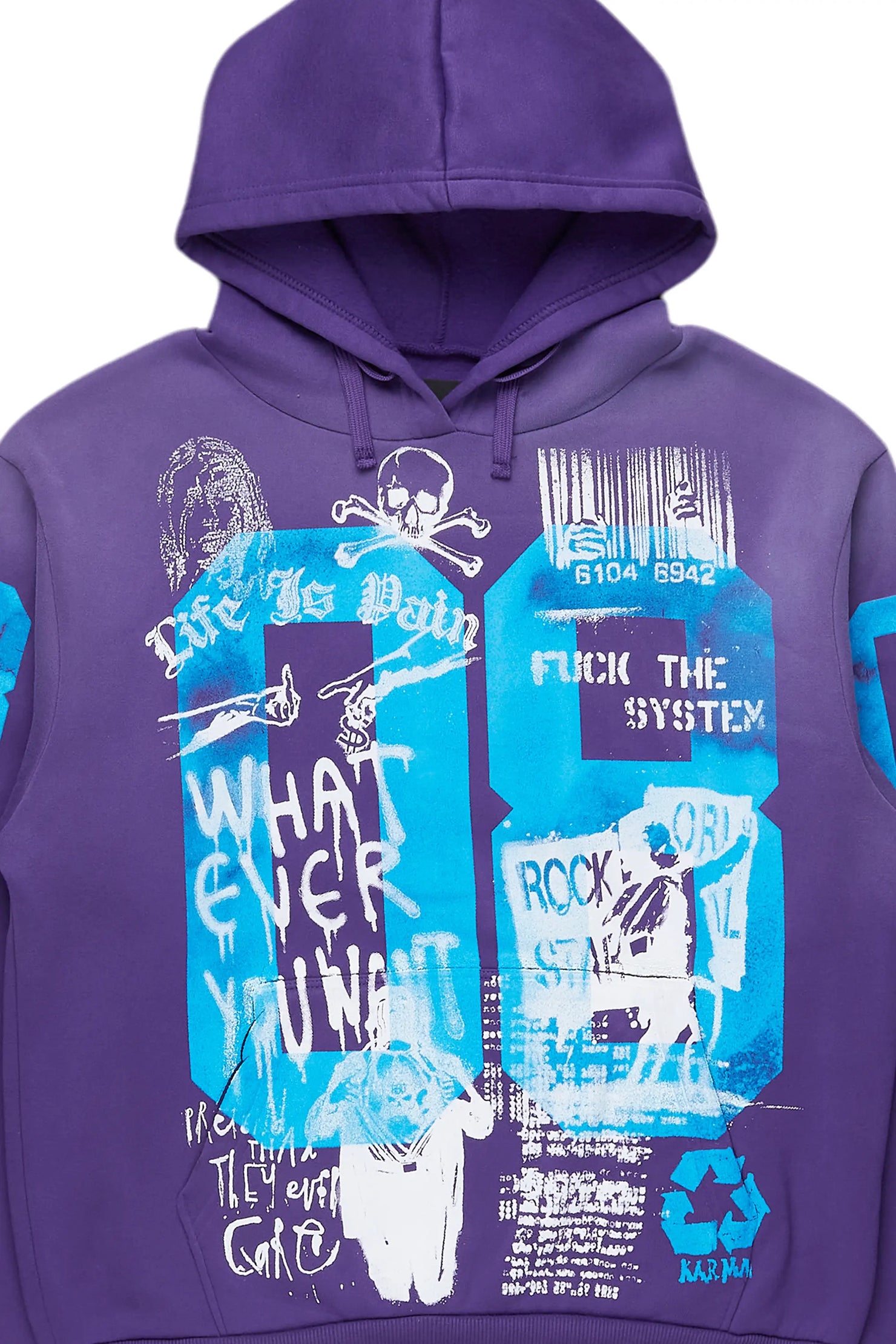 Kamille Purple Oversized Hoodie