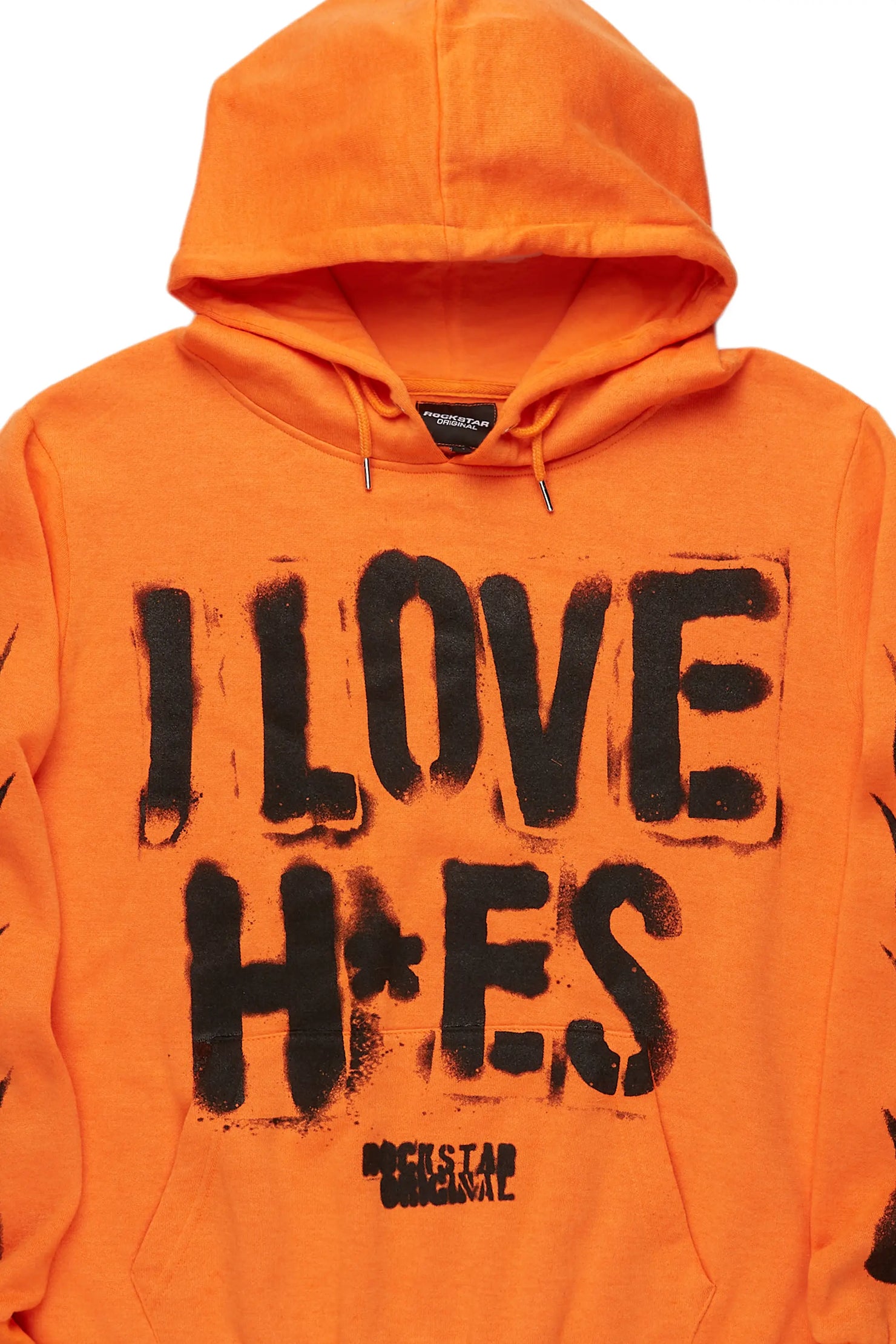 Tanasya Orange Oversized Hoodie