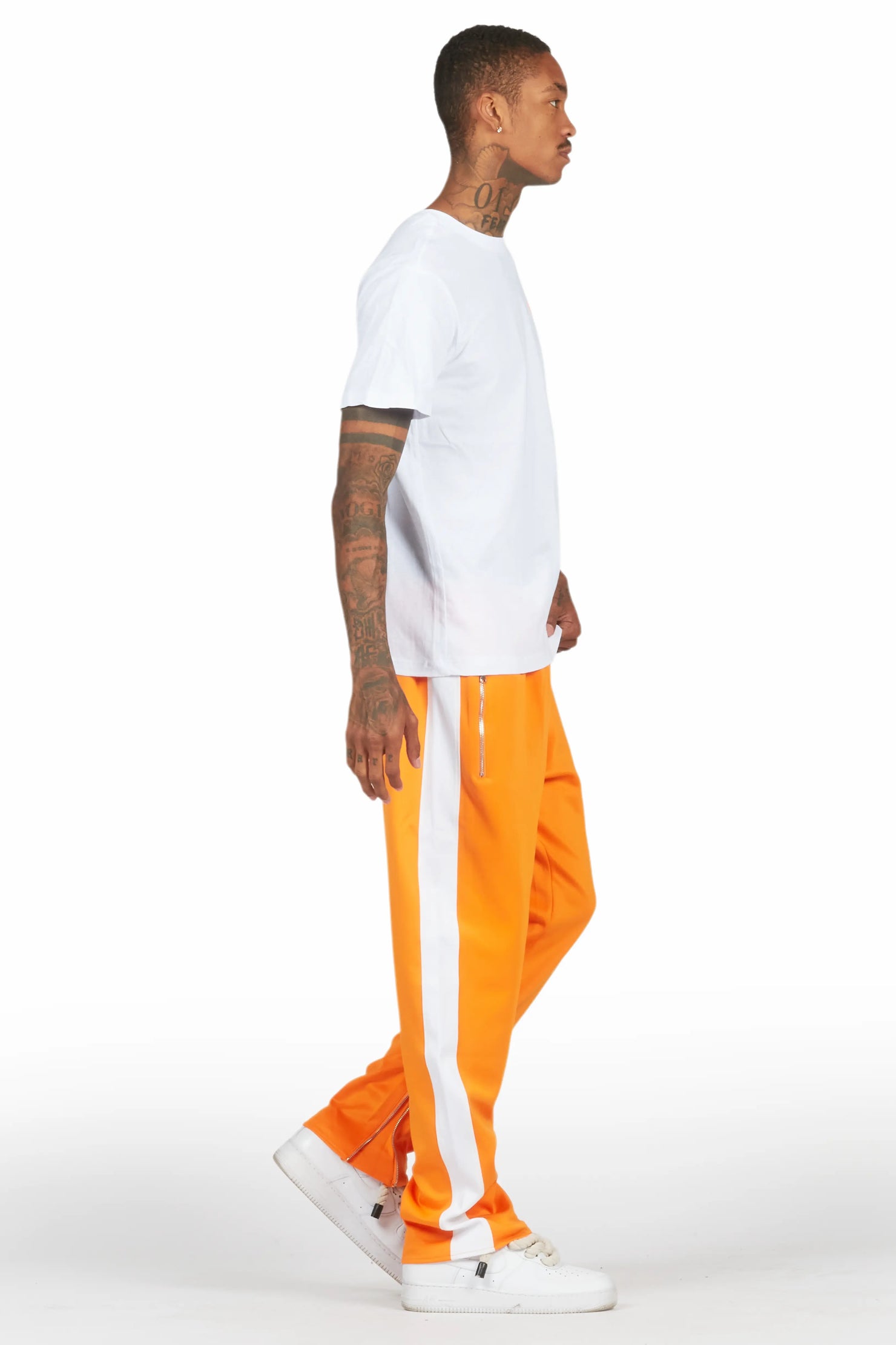 Bard White/Orange T-Shirt/Slim Fit Track Set