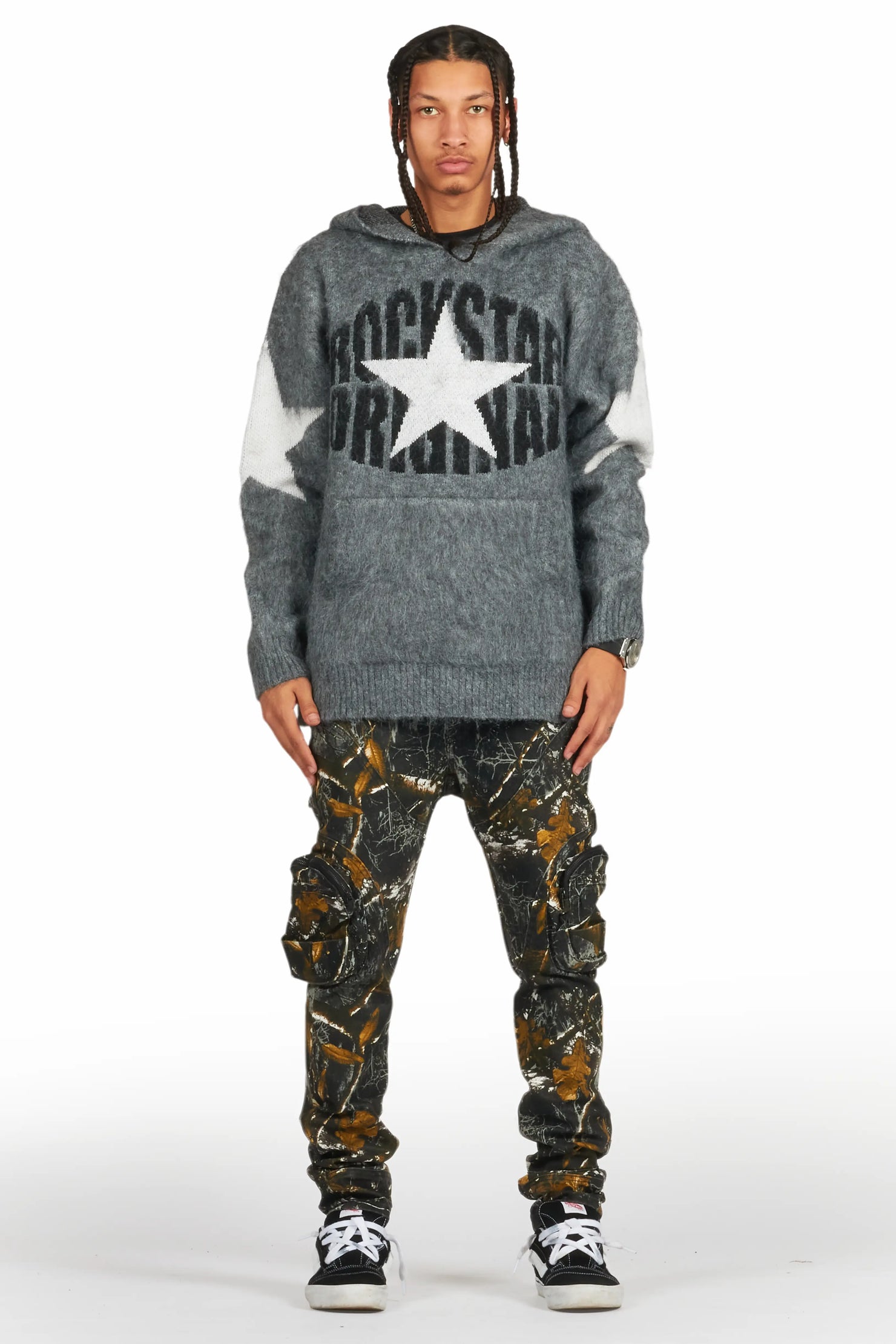 Slvion Black Tree Camo Skinny Fit Jean