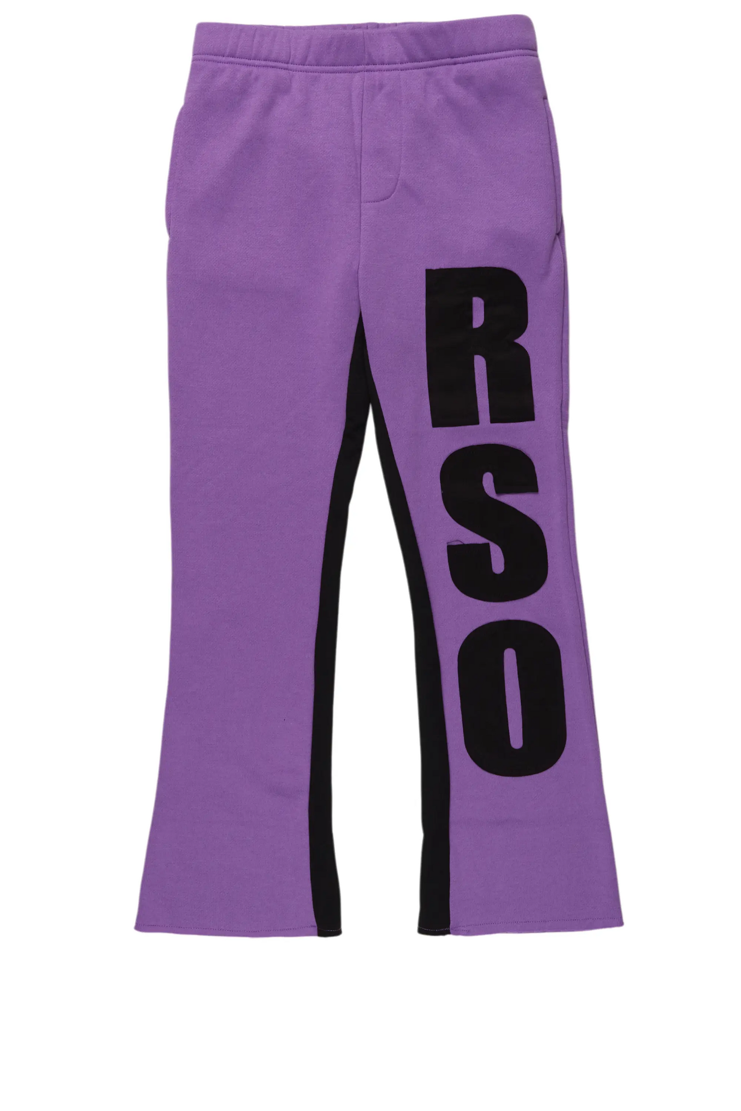 Boys Uko Purple Stacked Baggy Flare Pant