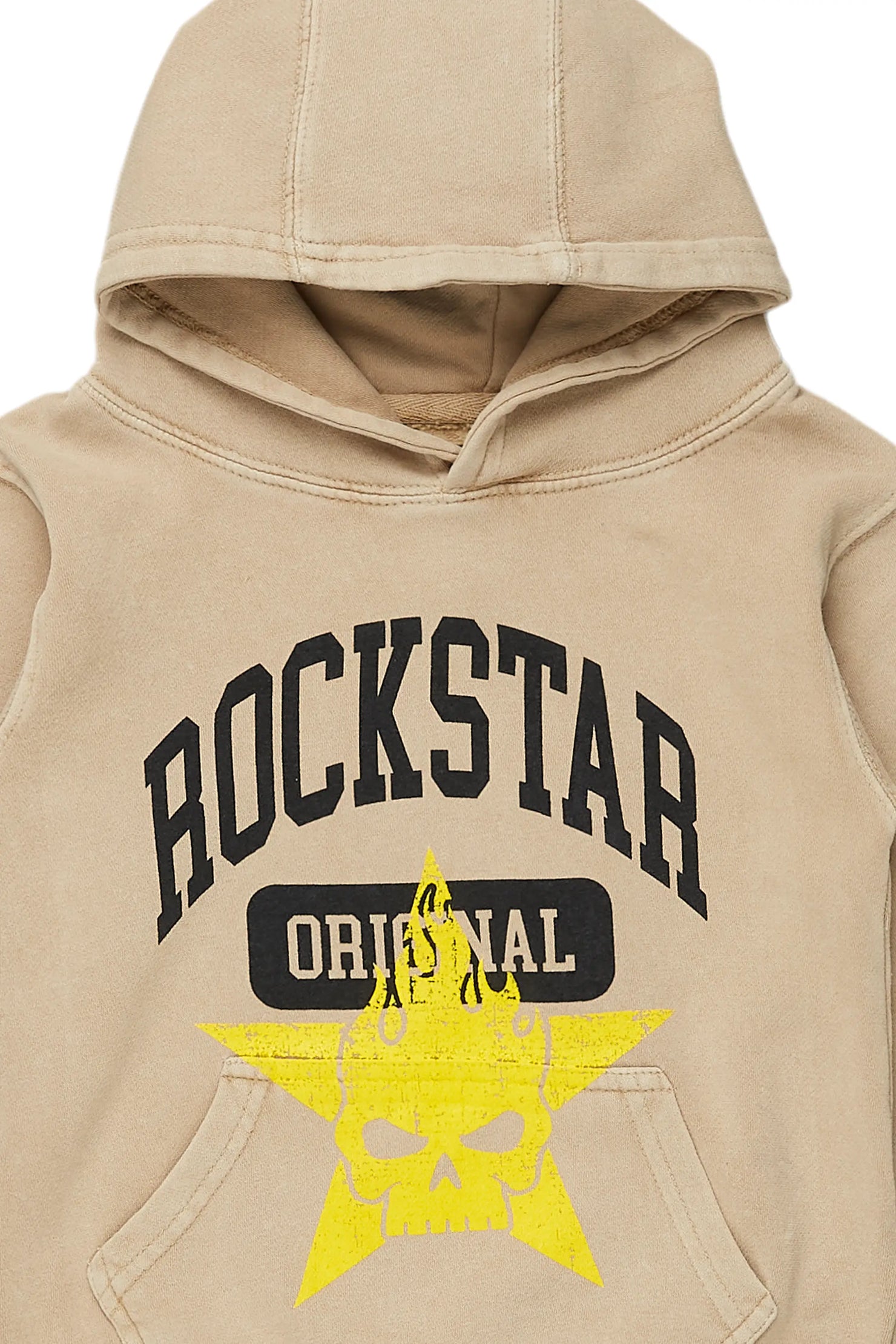 Girls Semaia Vintage Beige Graphic Hoodie