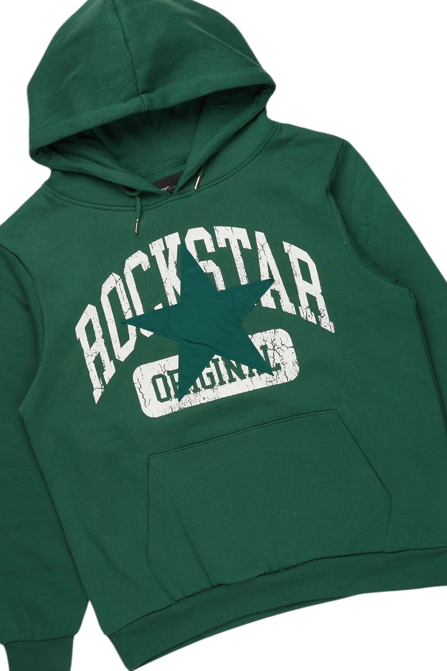 Mallor Green Baggy Stacked Hoodie Track Set