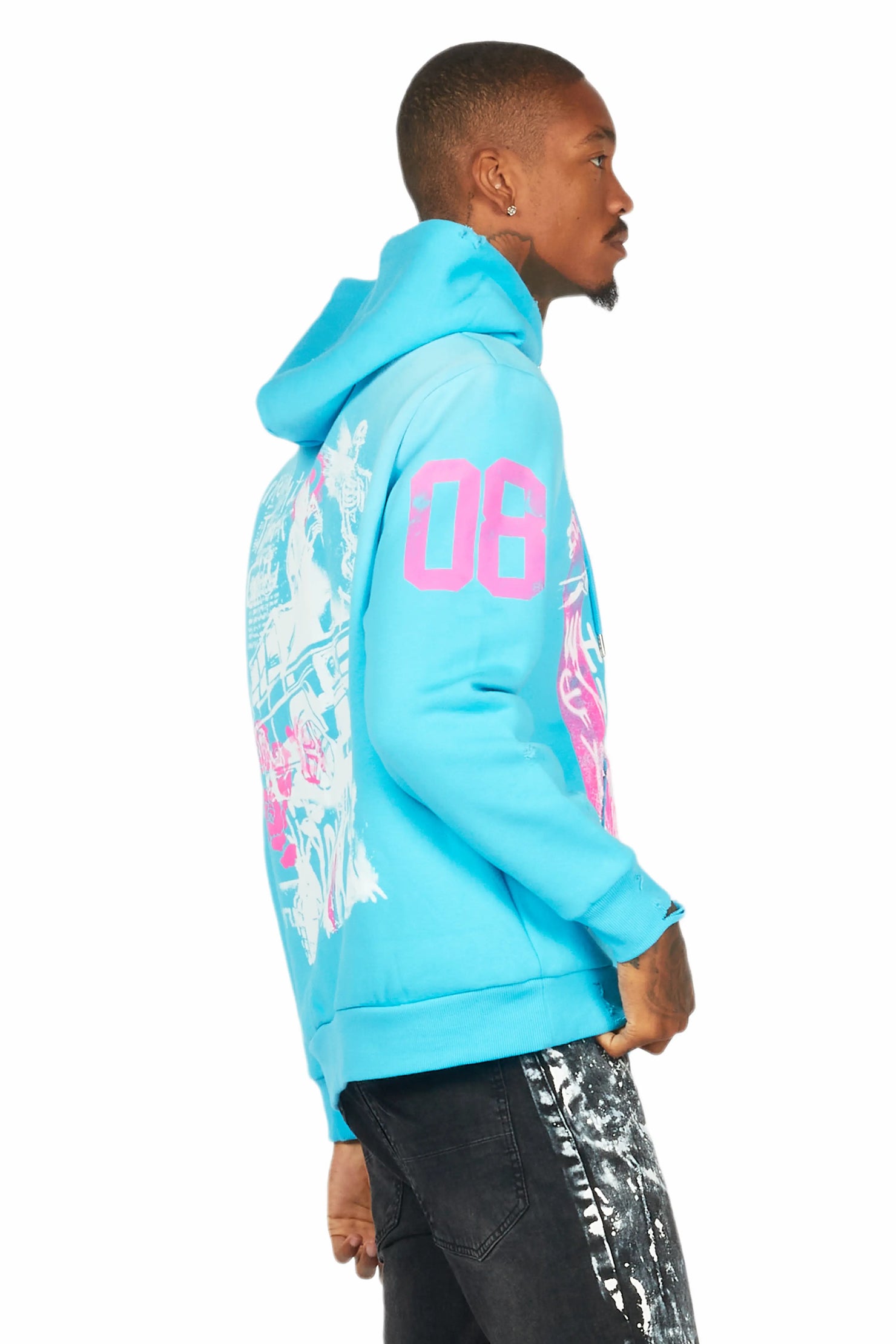 Grill Blue Graphic Hoodie