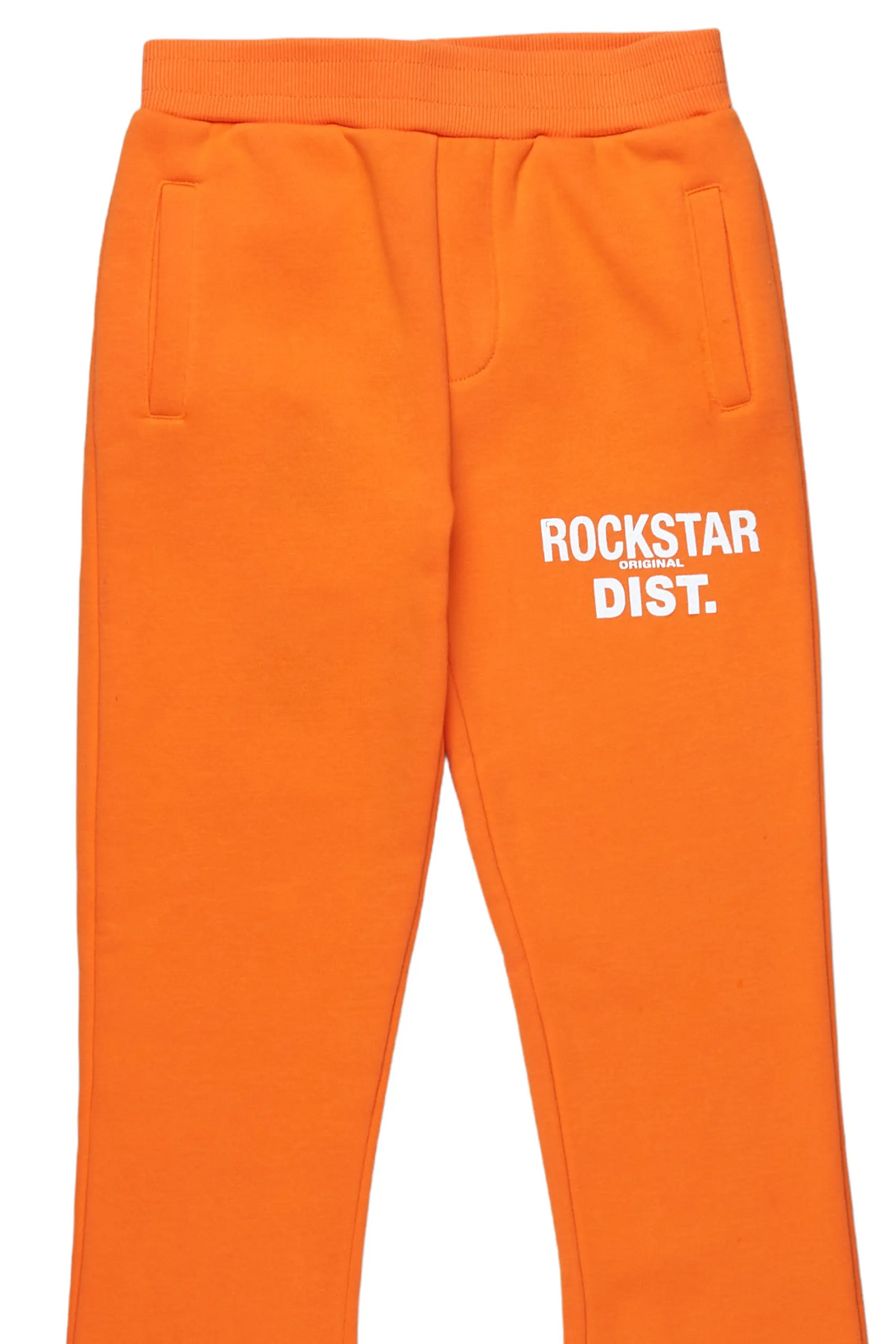 Boys Alpine Orange/White Stacked Trackpant