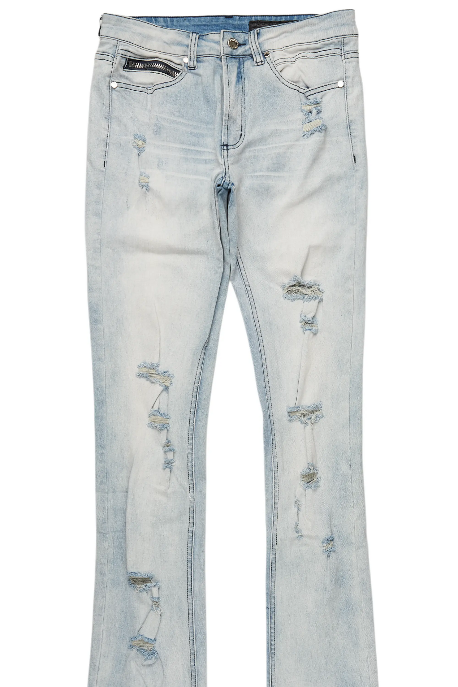 Stellan Blue Super Stacked Flare Jean