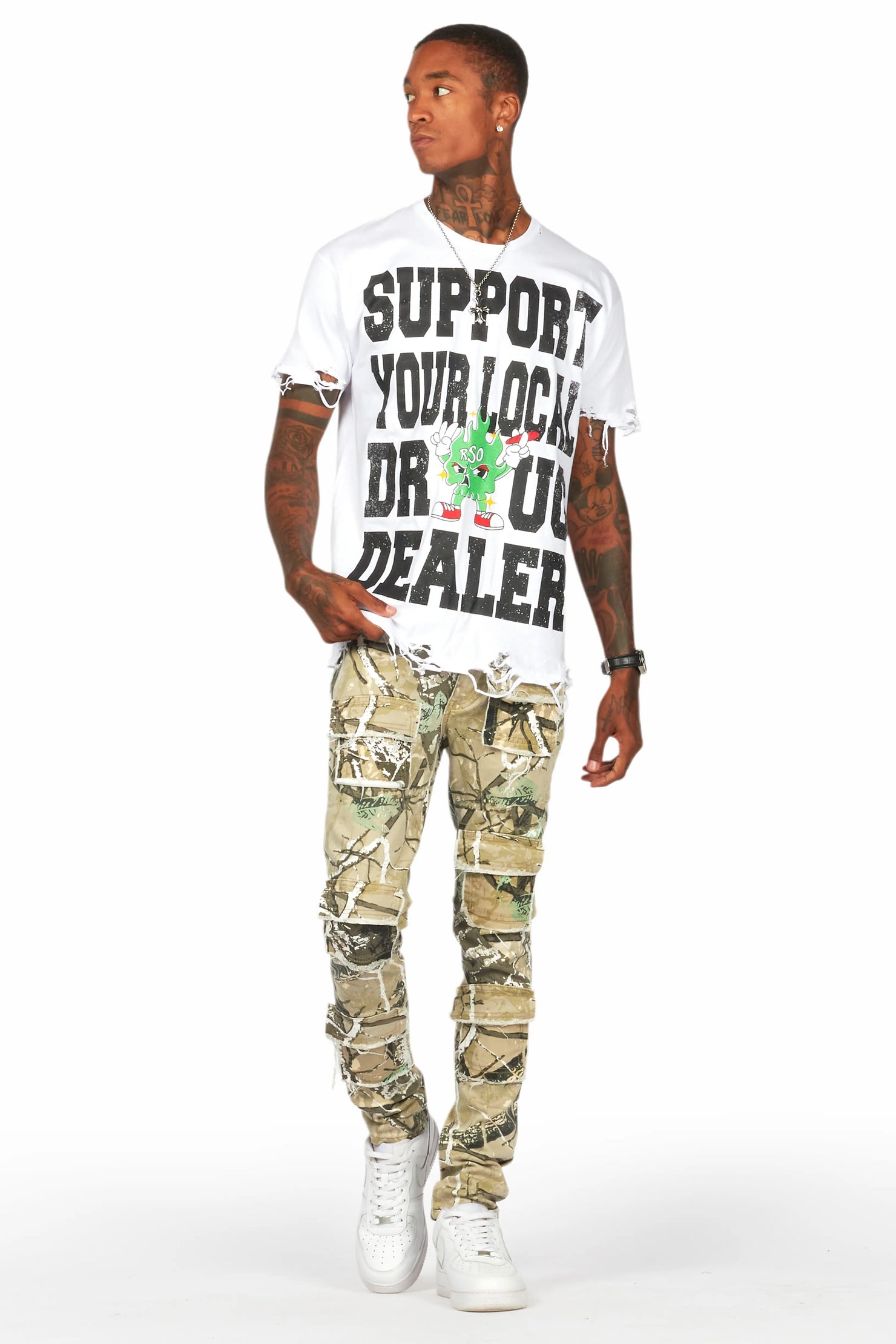 Petrus Tree Camo Slim Fit Jean