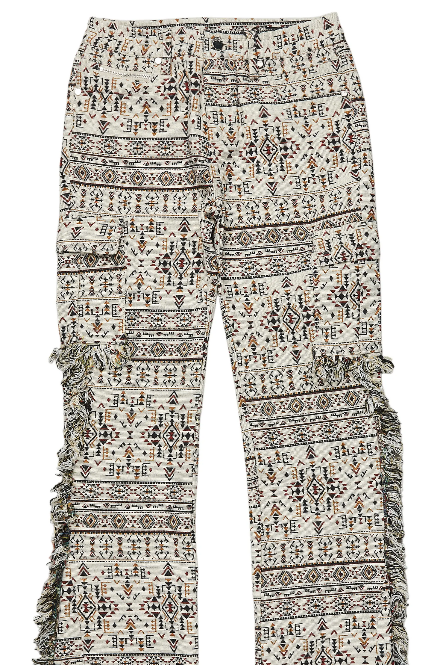 Girls Anaya Beige Slim Flare Pants