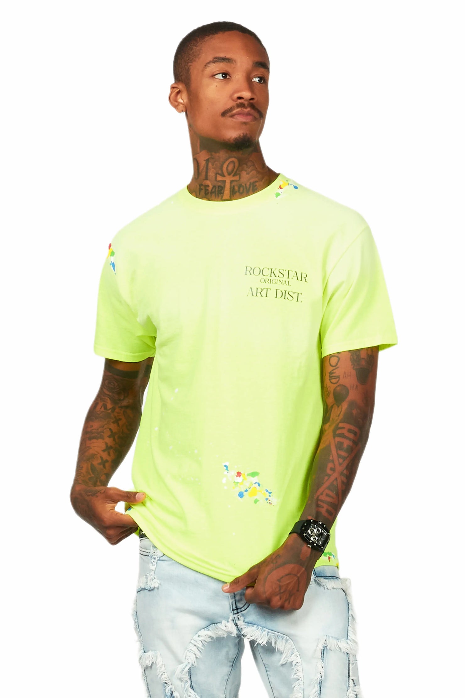 Palmer Neon Yellow Graphic T-Shirt