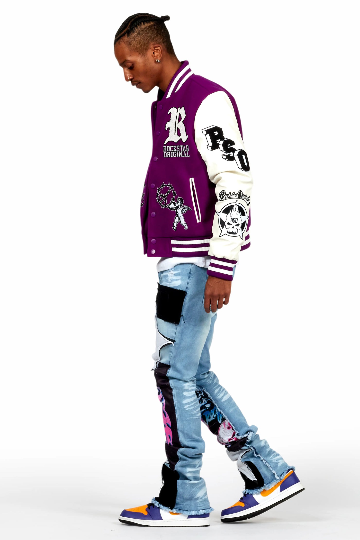 Afonso Purple Varsity Jacket