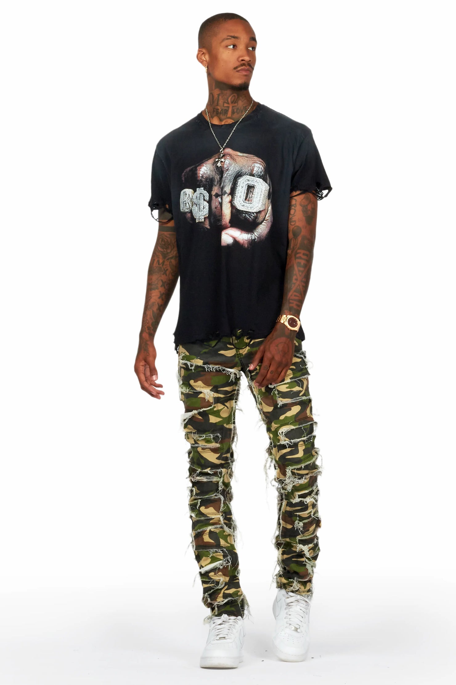 Shake Faded Camo Slim Fit Jean