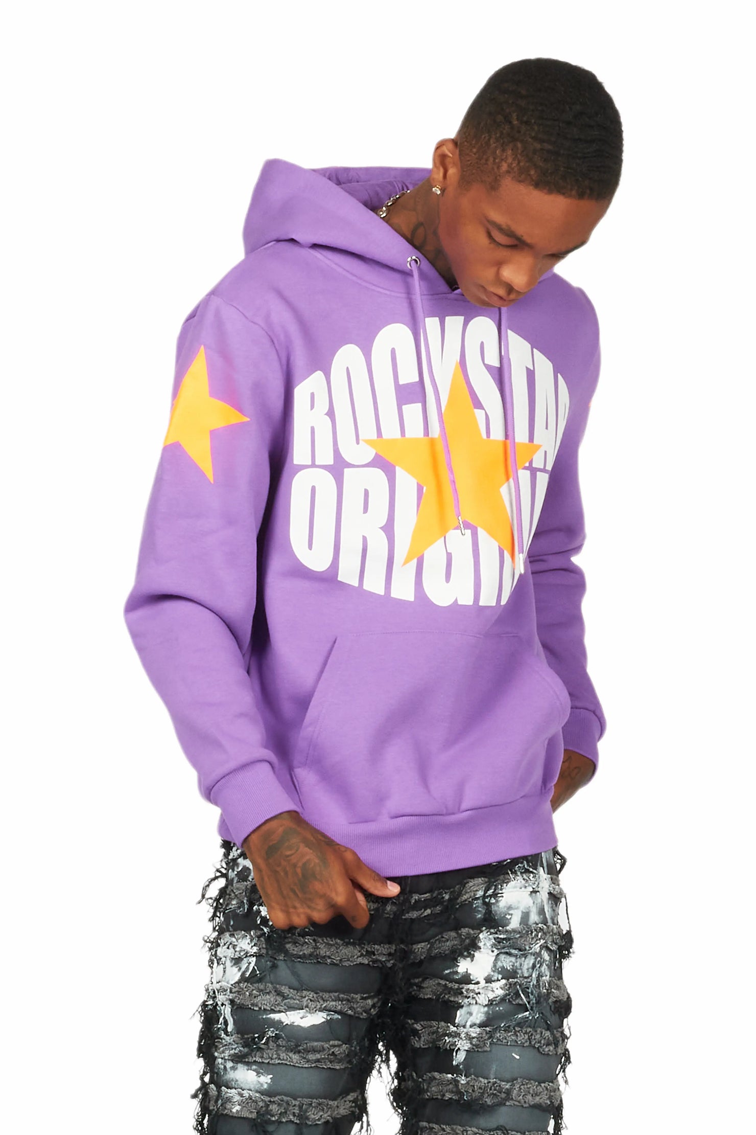 Hachi Purple/White Graphic Hoodie