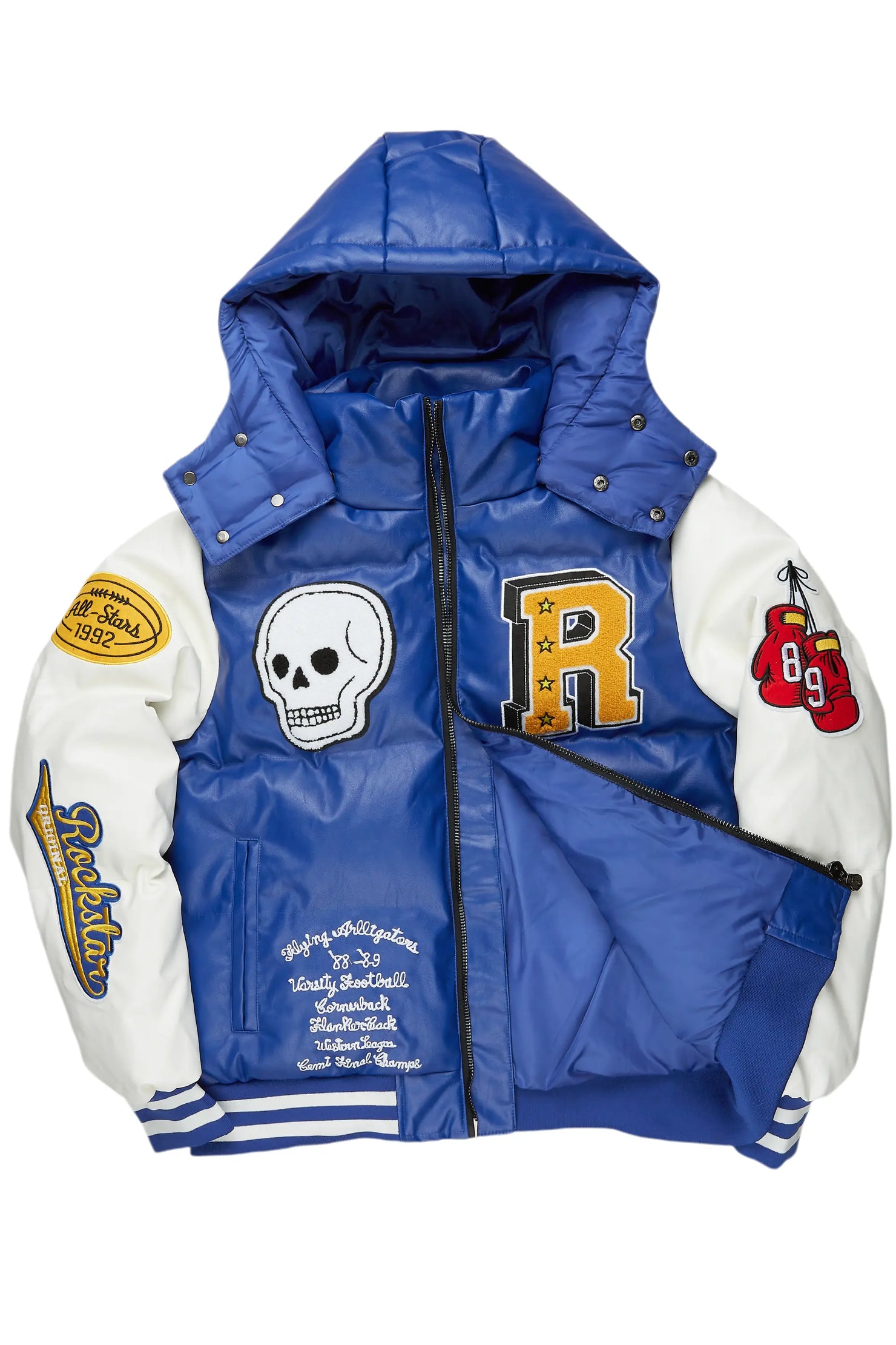 Shaniqua Royal Blue Oversized Puffer Jacket