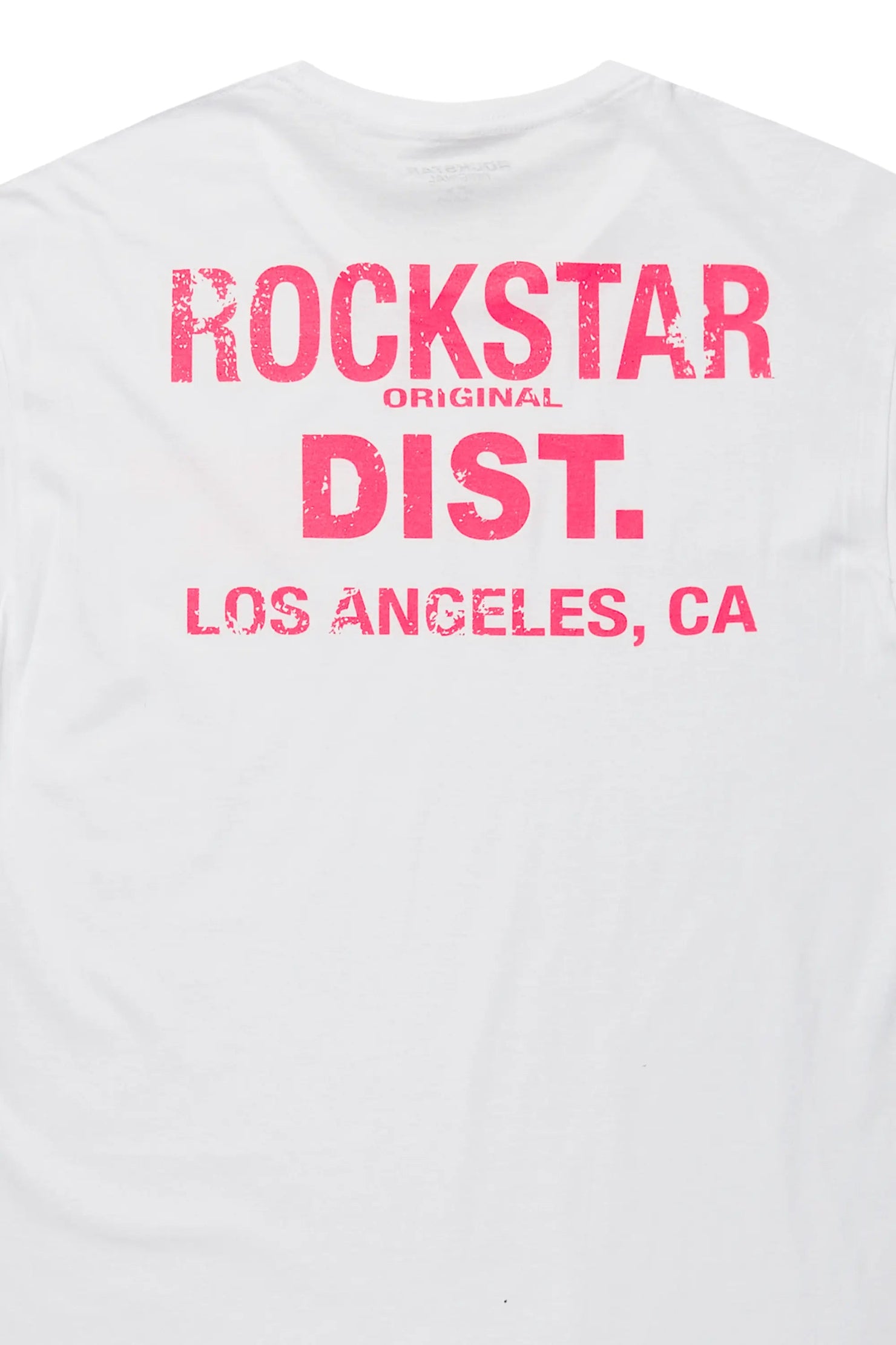 Dalasia White/Pink Oversized Tee