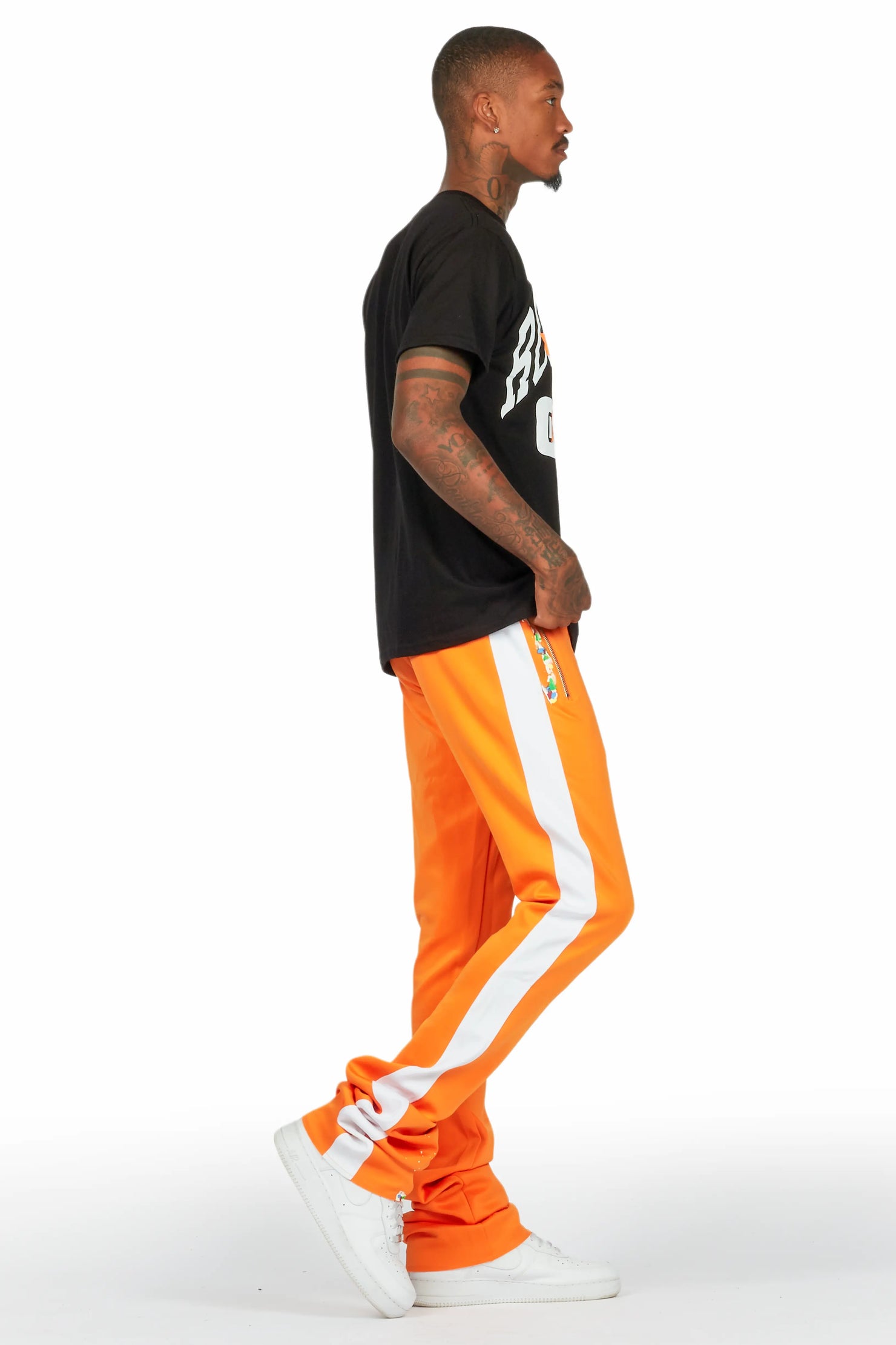 Dash Black/Orange T-Shirt/Super Stacked Flare Track Set