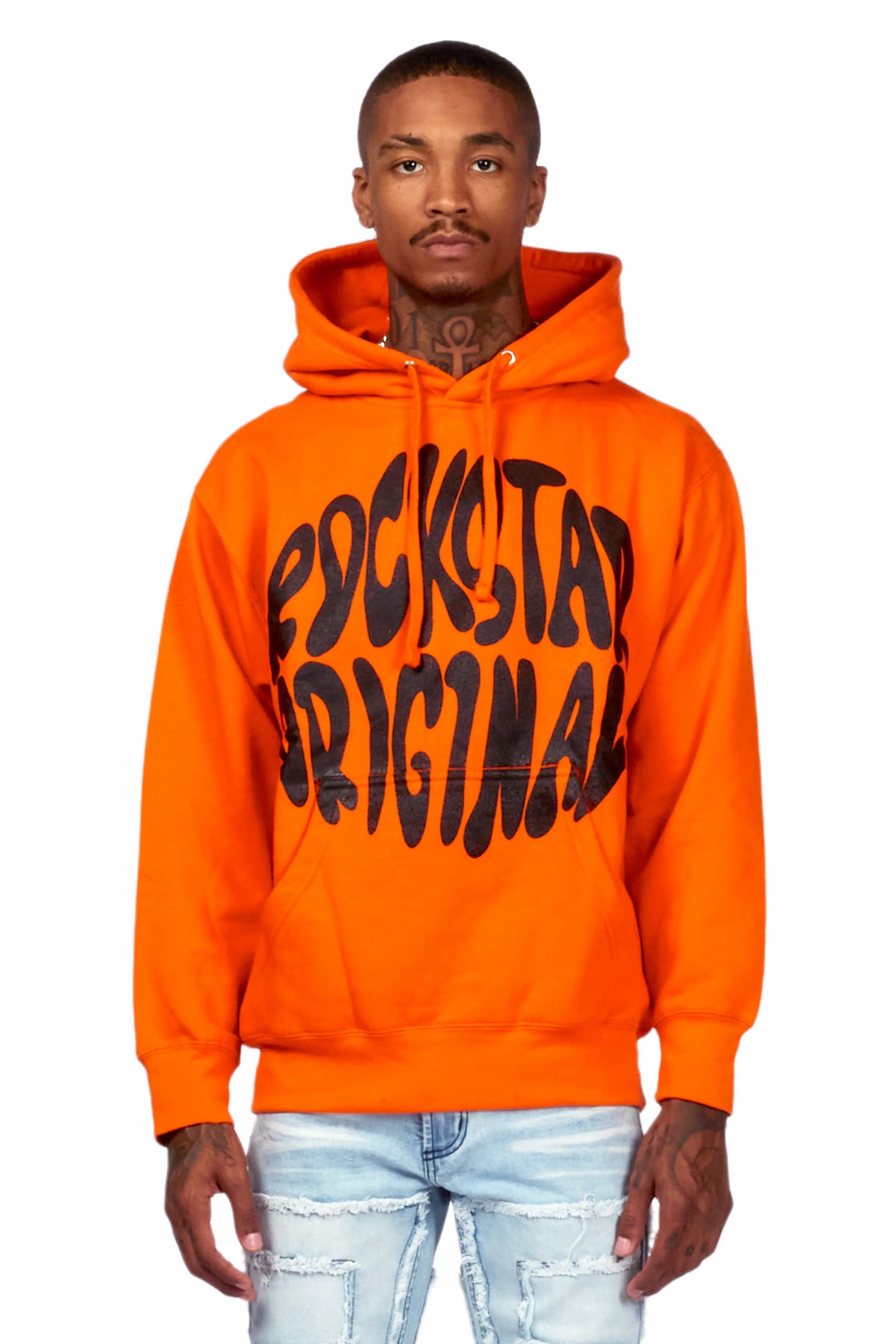 Thierry Orange Graphic Hoodie