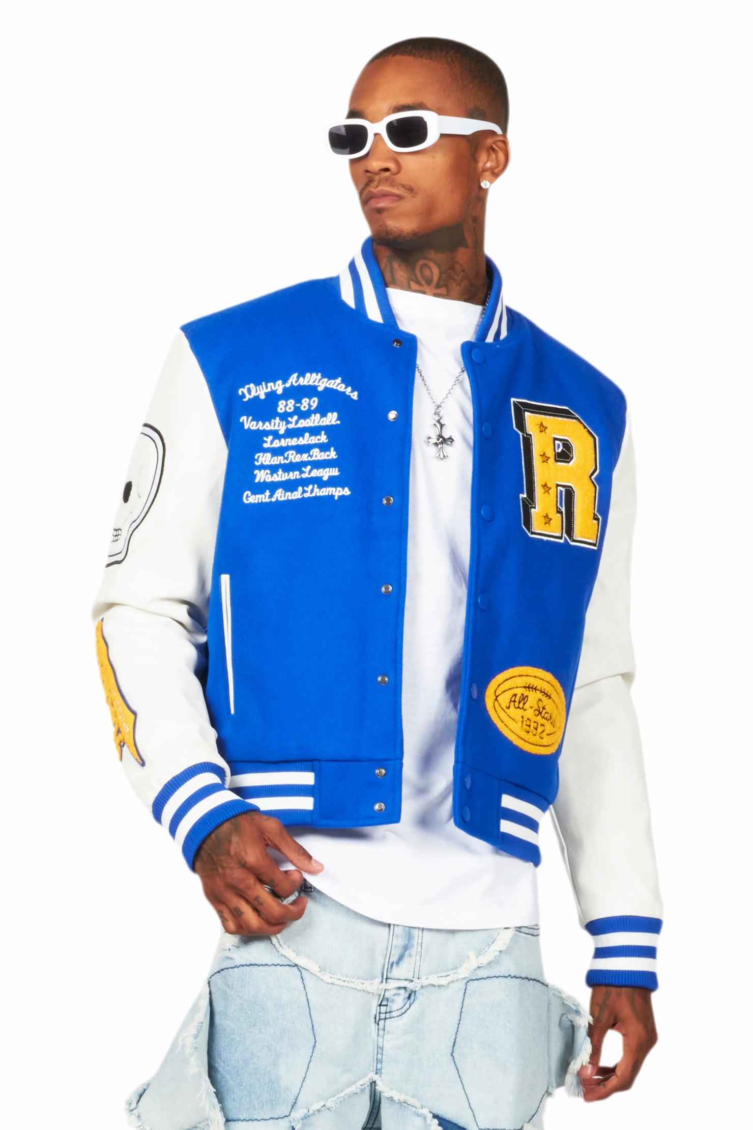 Eisen Royal Blue/White Varsity Jacket