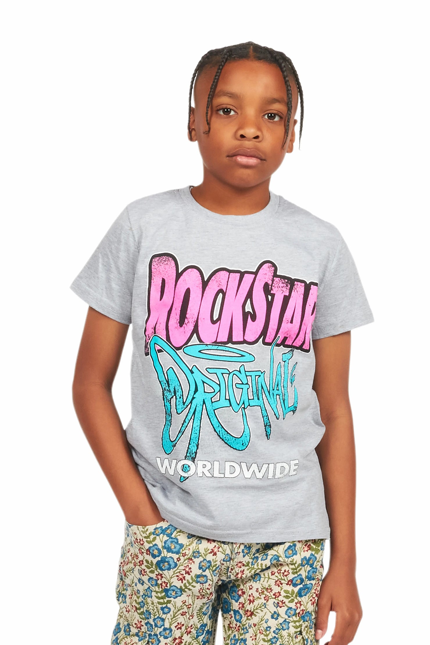 Boys Kait Grey Graphic T-Shirt