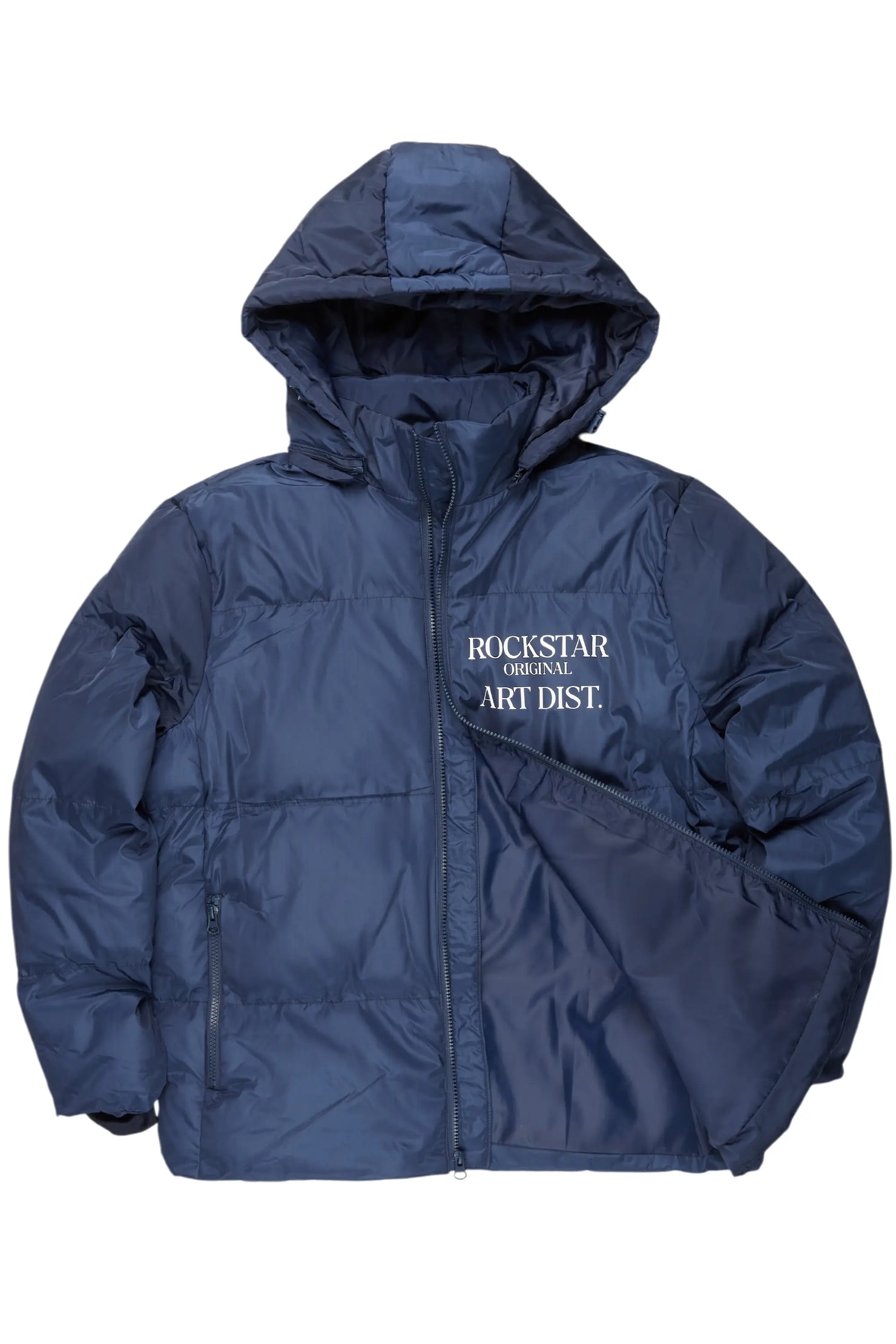 Briggs Navy Graphic Puffer